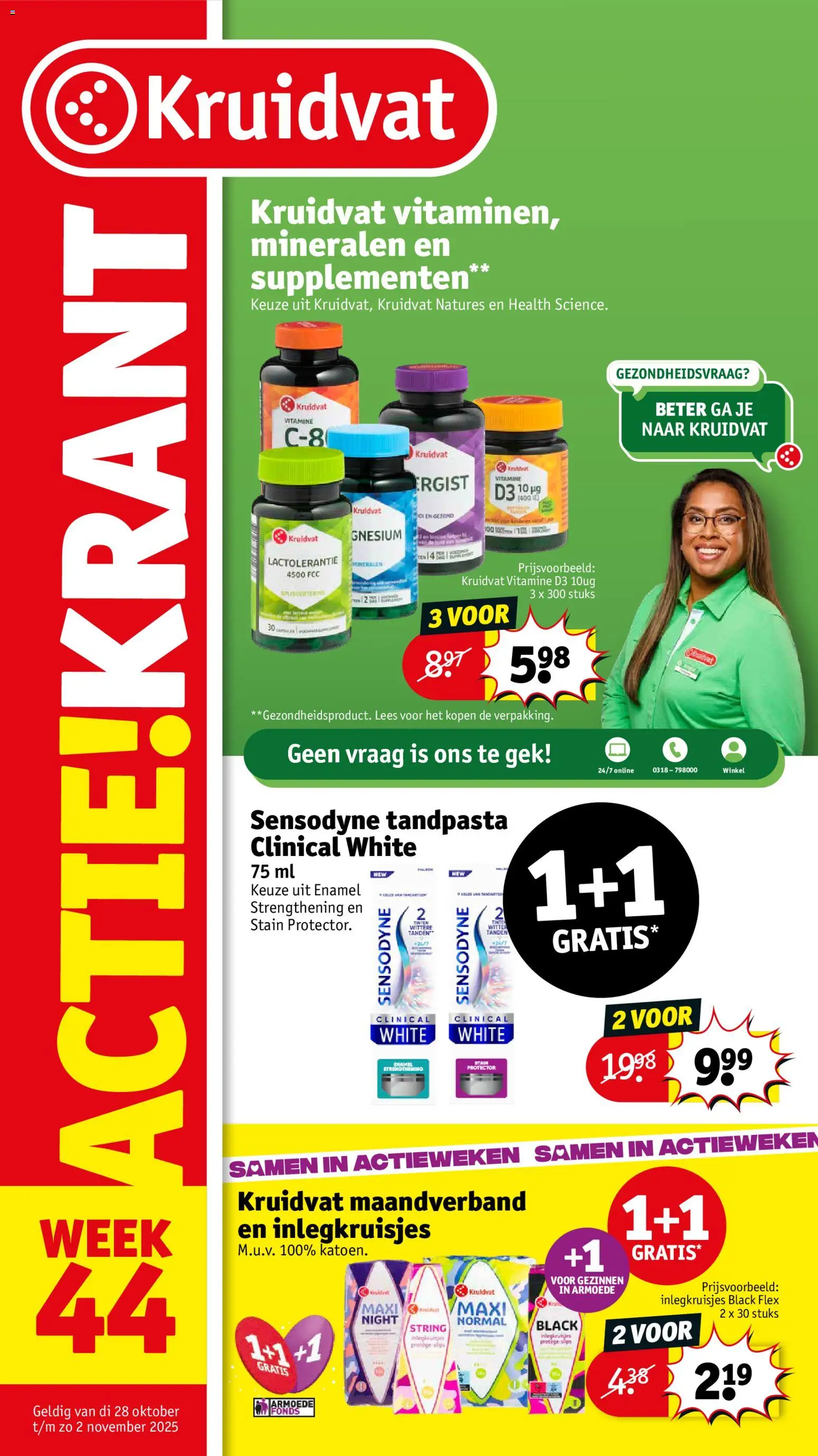 Kruidvat folder week 44 - pagina 1- geldig vanaf 28-10-2025
