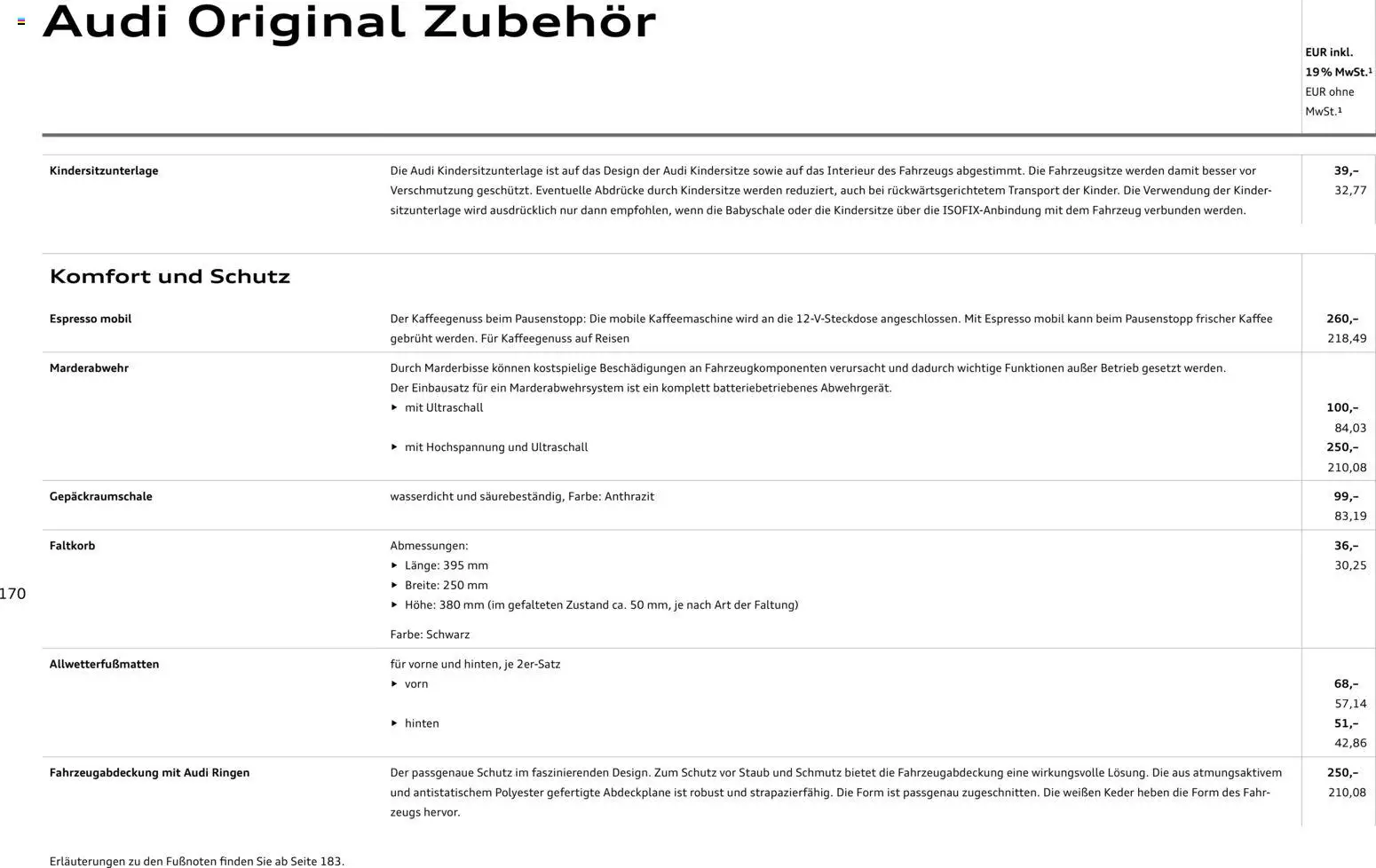 Audi A5 - Seite 170 - gültig ab 28.10.2025