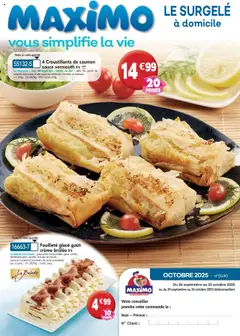 Aperçu Maximo catalogue valable à partir du 26/09/2025