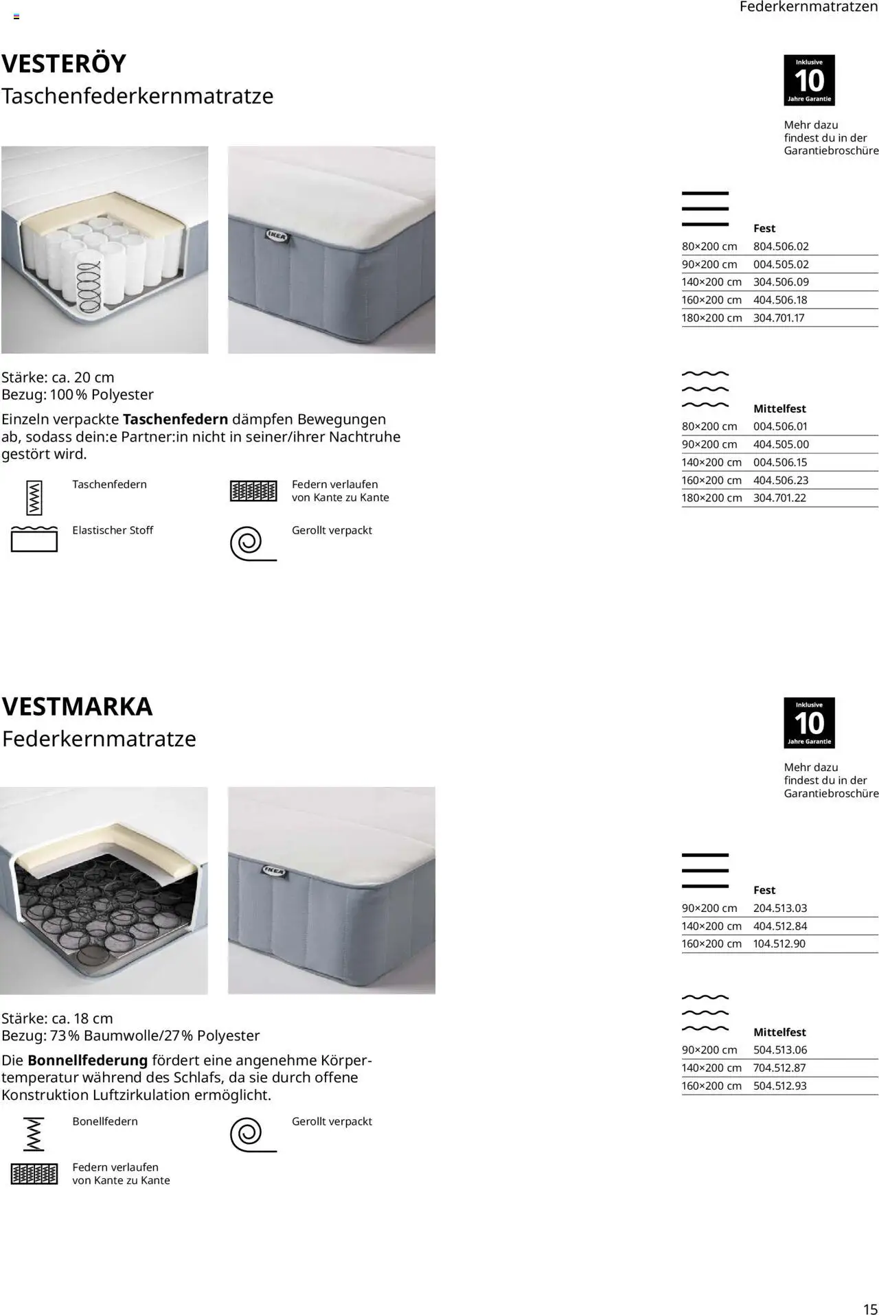 Ikea Prospekt  Schlafkomfort	 - Seite 15 - gültig ab 30.09.2025