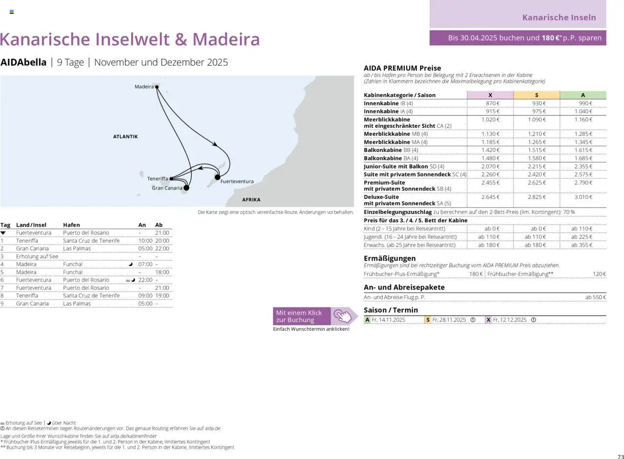Aida Prospekt Winter 2025/26 - Seite 73 - gültig ab 01.10.2025