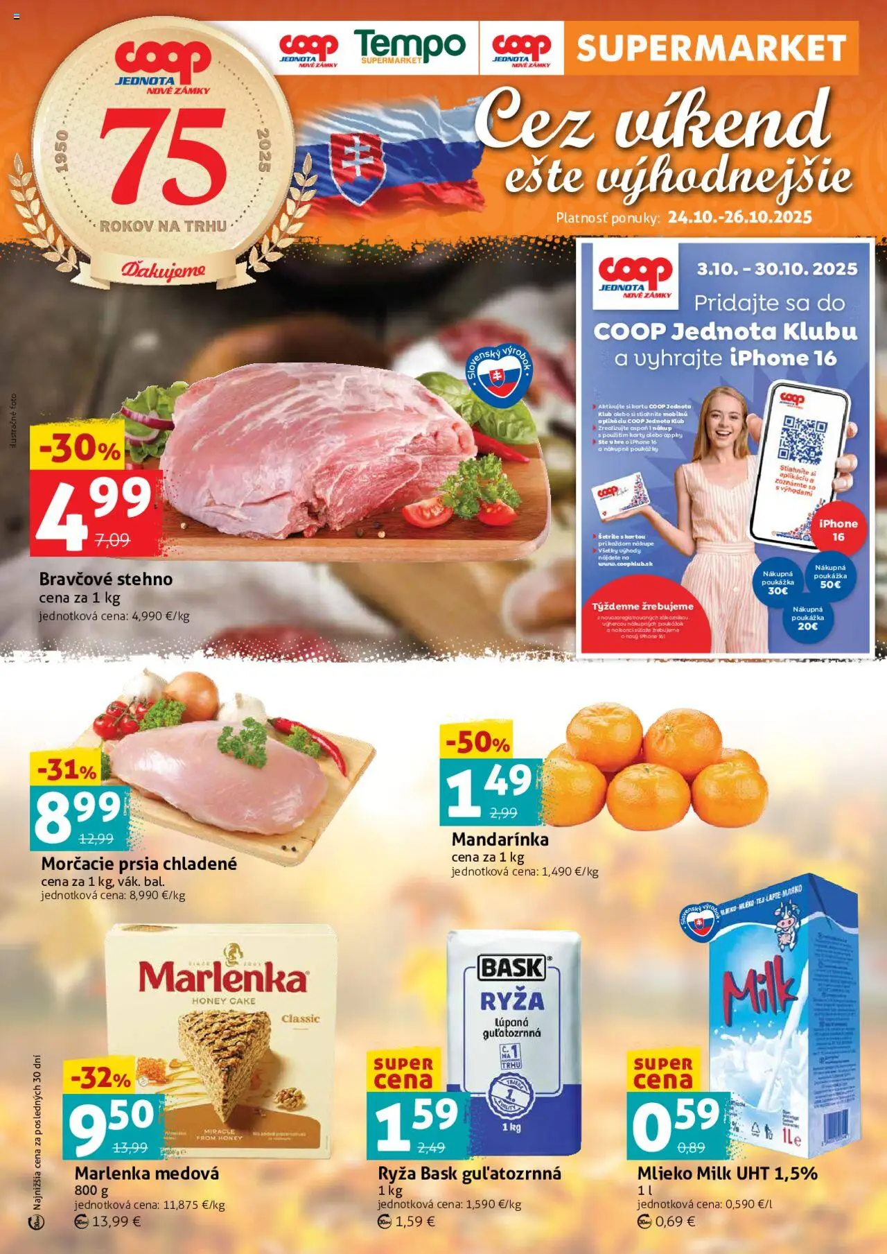 COOP Jednota cez víkend ešte výhodnejšie - strana 1- platný od 24.10.2025