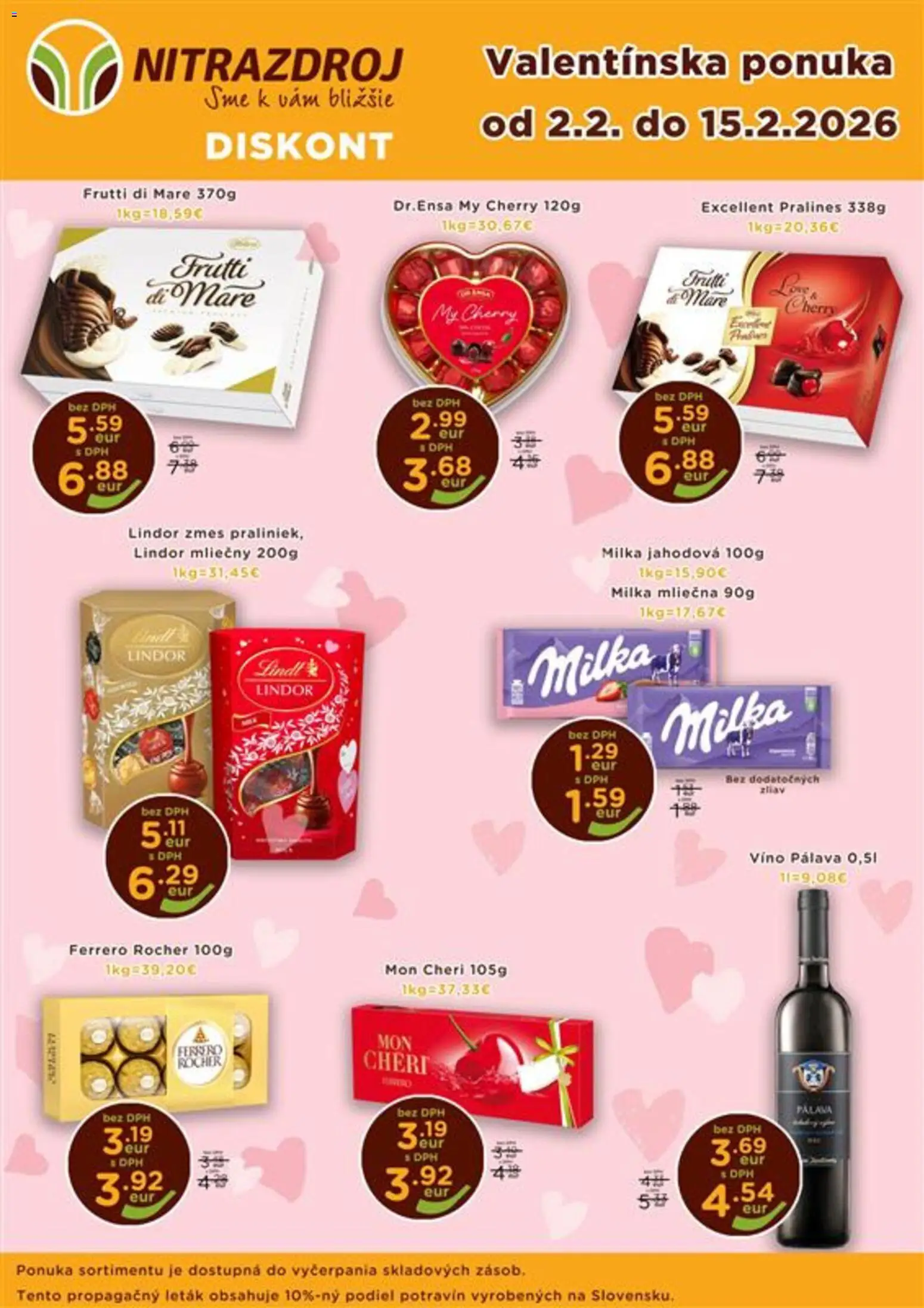 Nitrazdroj valentínska ponuka - Diskont - strana 1- platný od 02.02.2026