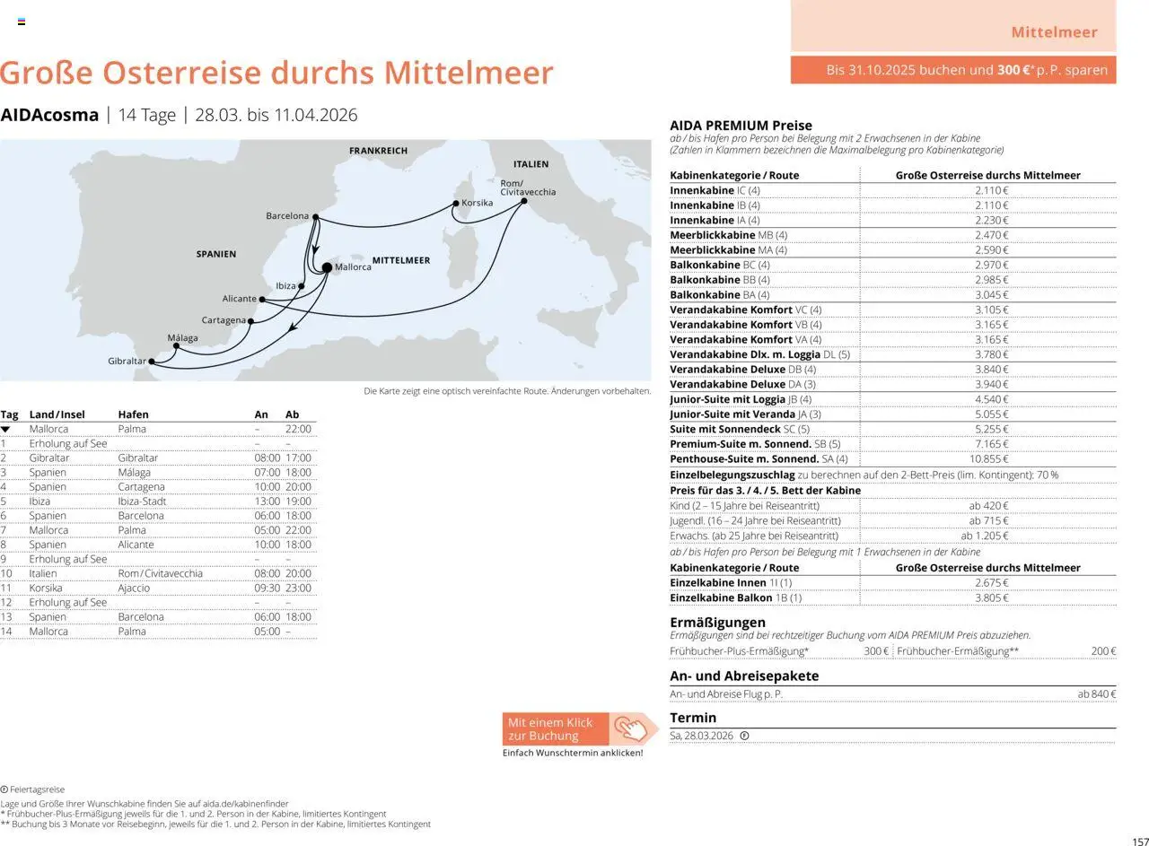 Aida Sommer 2026 - Seite 157 - gültig ab 01.03.2026