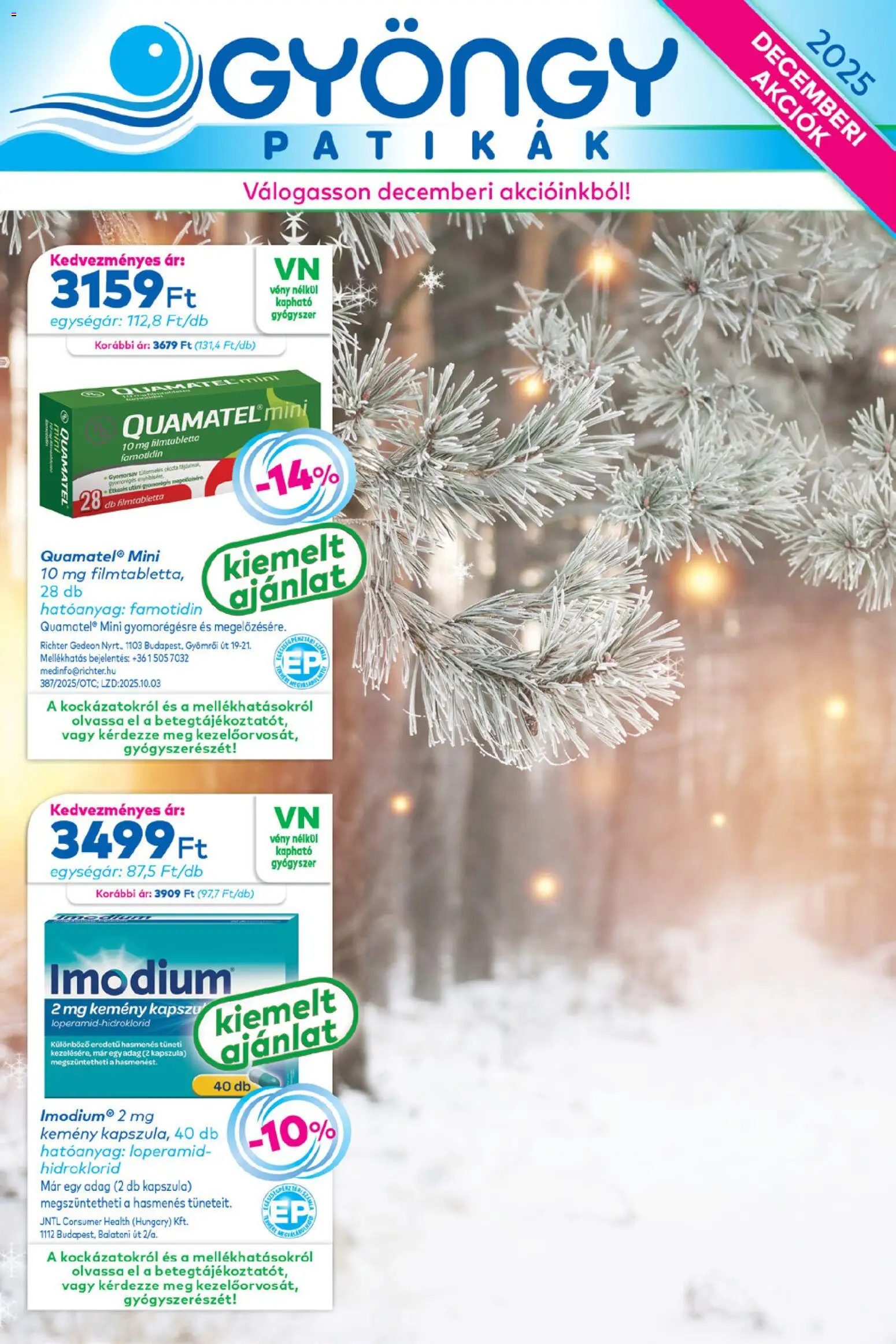 Gyöngy Patikák Akciós újság - 1oldal - érvényes 2025.12.01.-tól