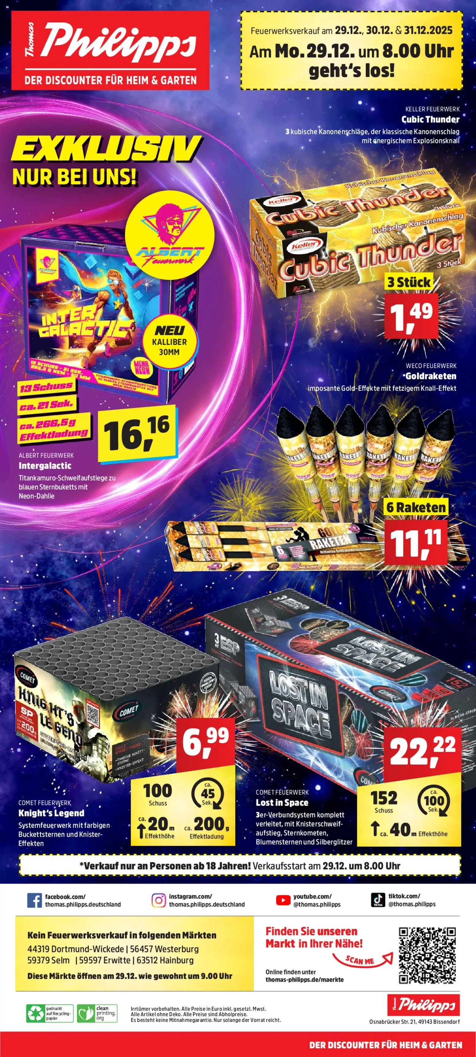 Thomas Philipps  Feuerwerksknaller - Seite 1 - gültig ab 29.12.2025