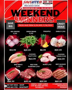Preview Saverite Weekend Winners valid from 15/08/2025