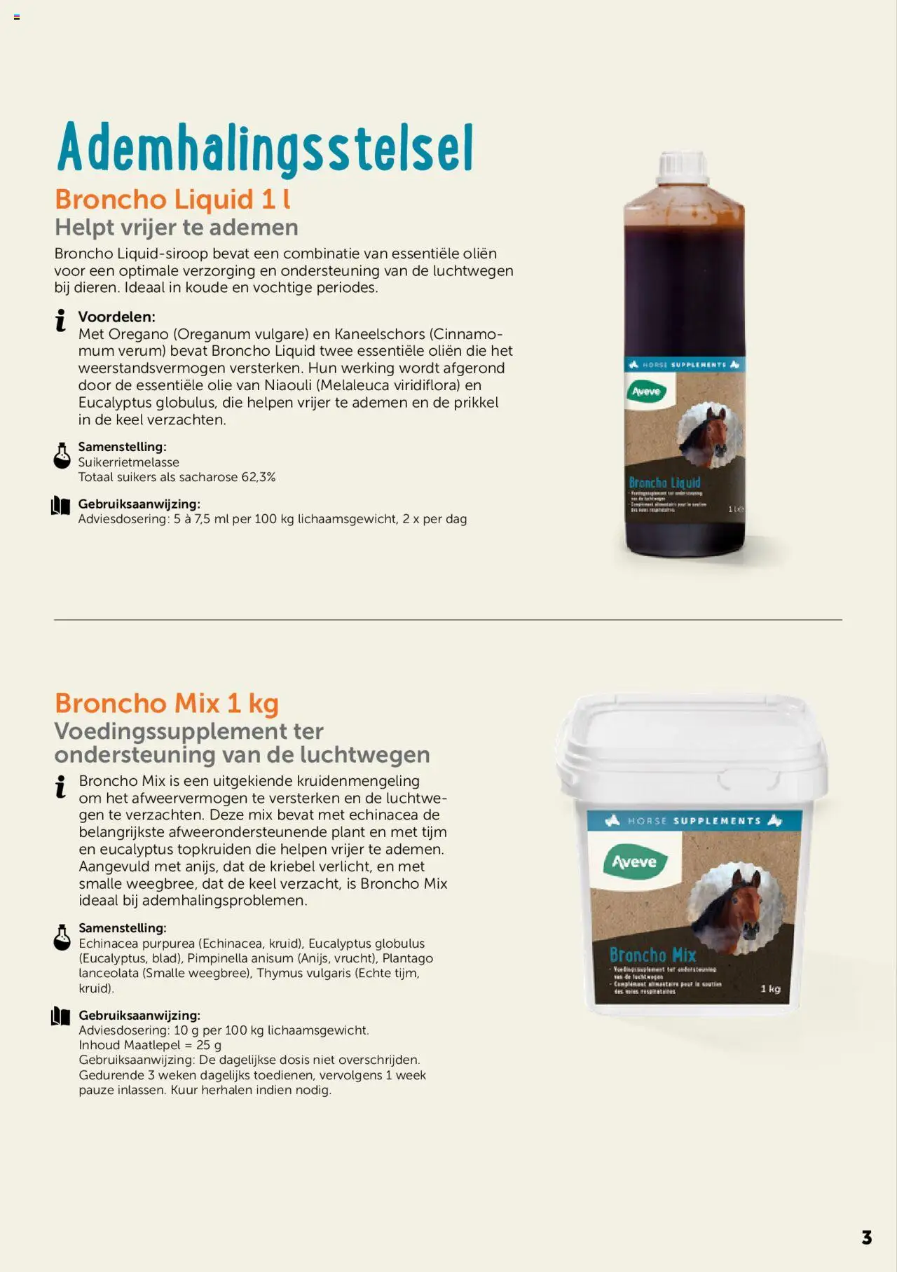 Aveve Paardensupplementen - page 3- valid from 01/06/2023
