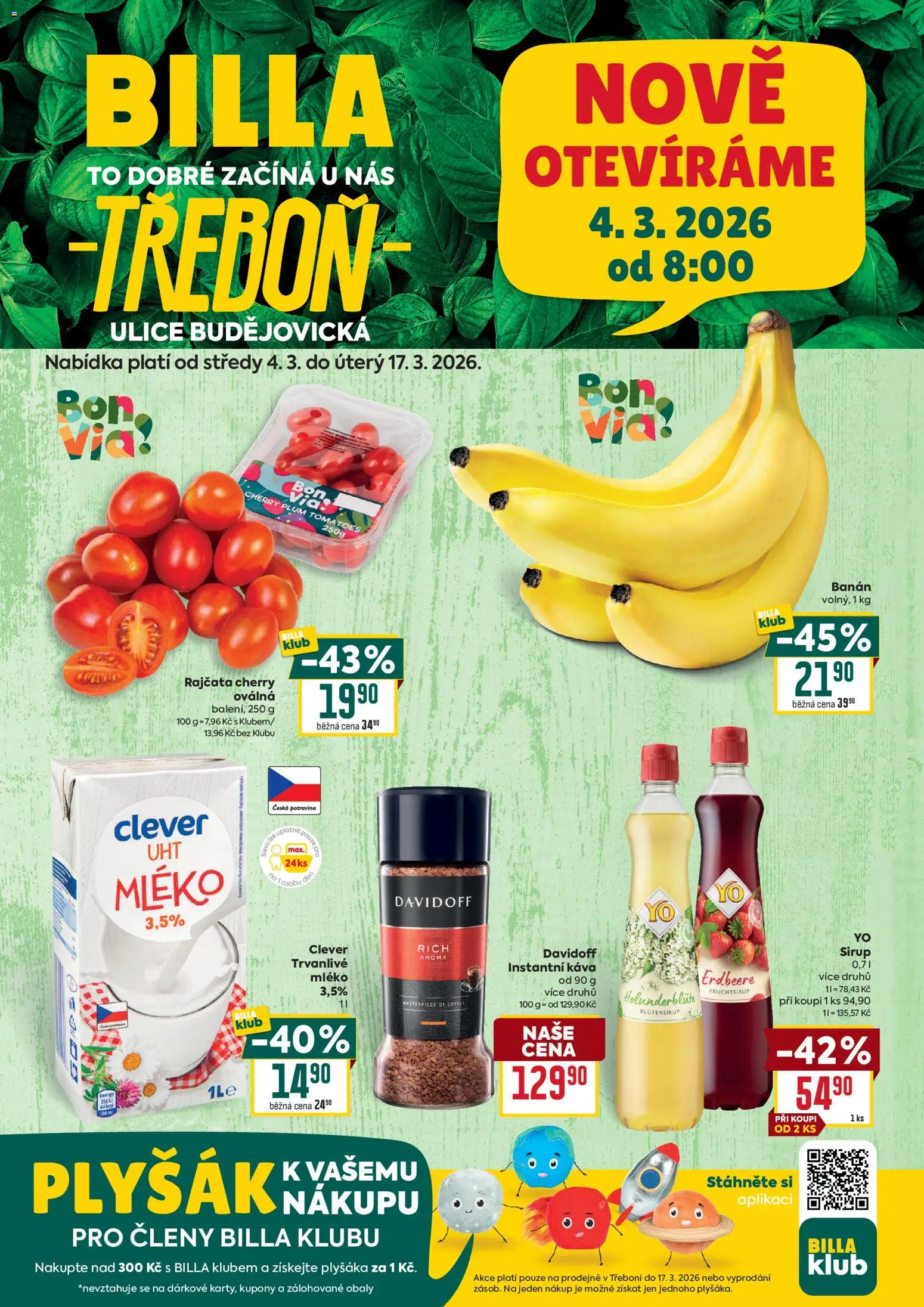 Billa leták - Třeboň - strana 1- platný od 04.03.2026