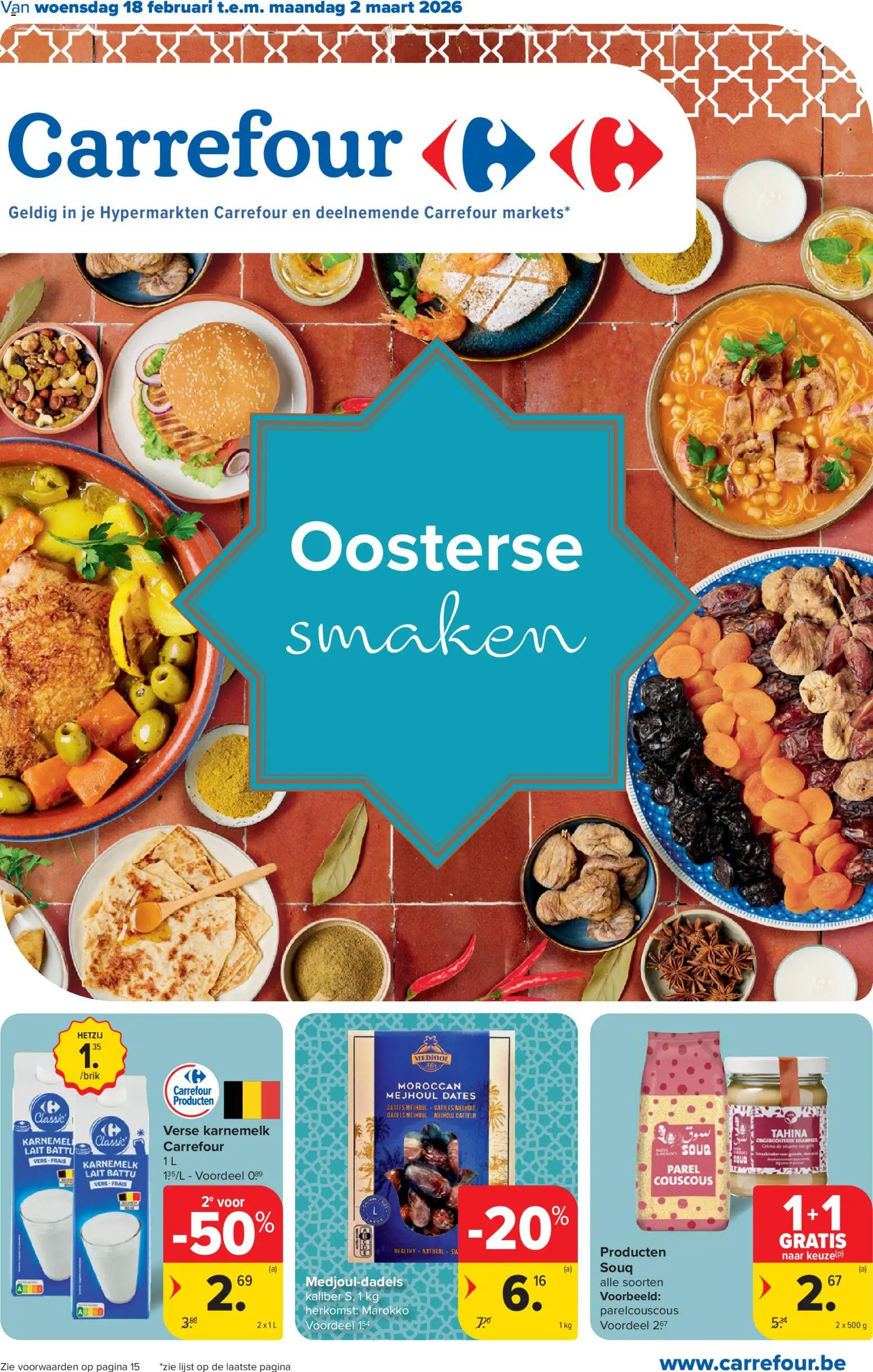 Carrefour folder week 8 - pagina 1- geldig vanaf 18/02/2026