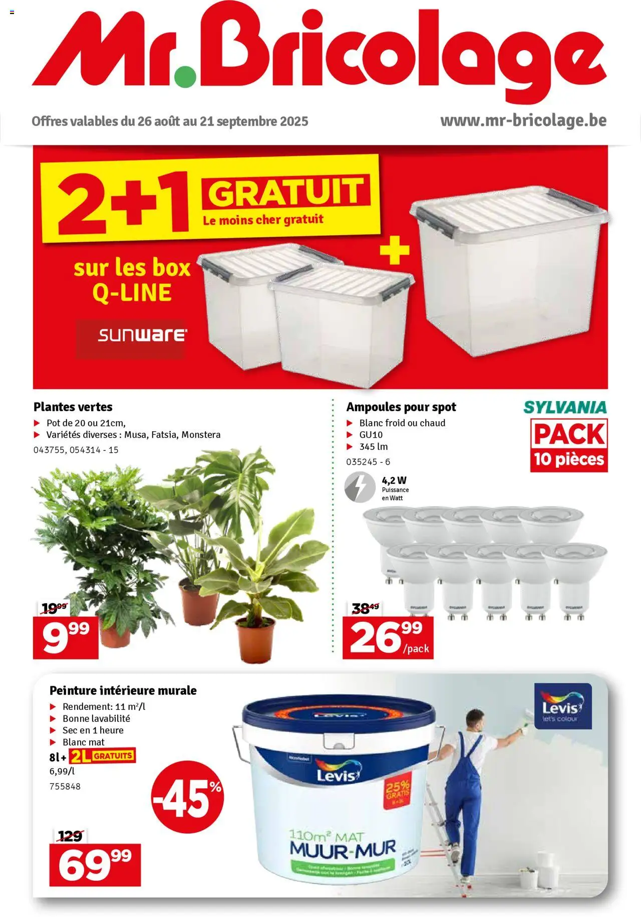 Mr Bricolage folder / publicité - pagina 1- geldig vanaf 26/08/2025