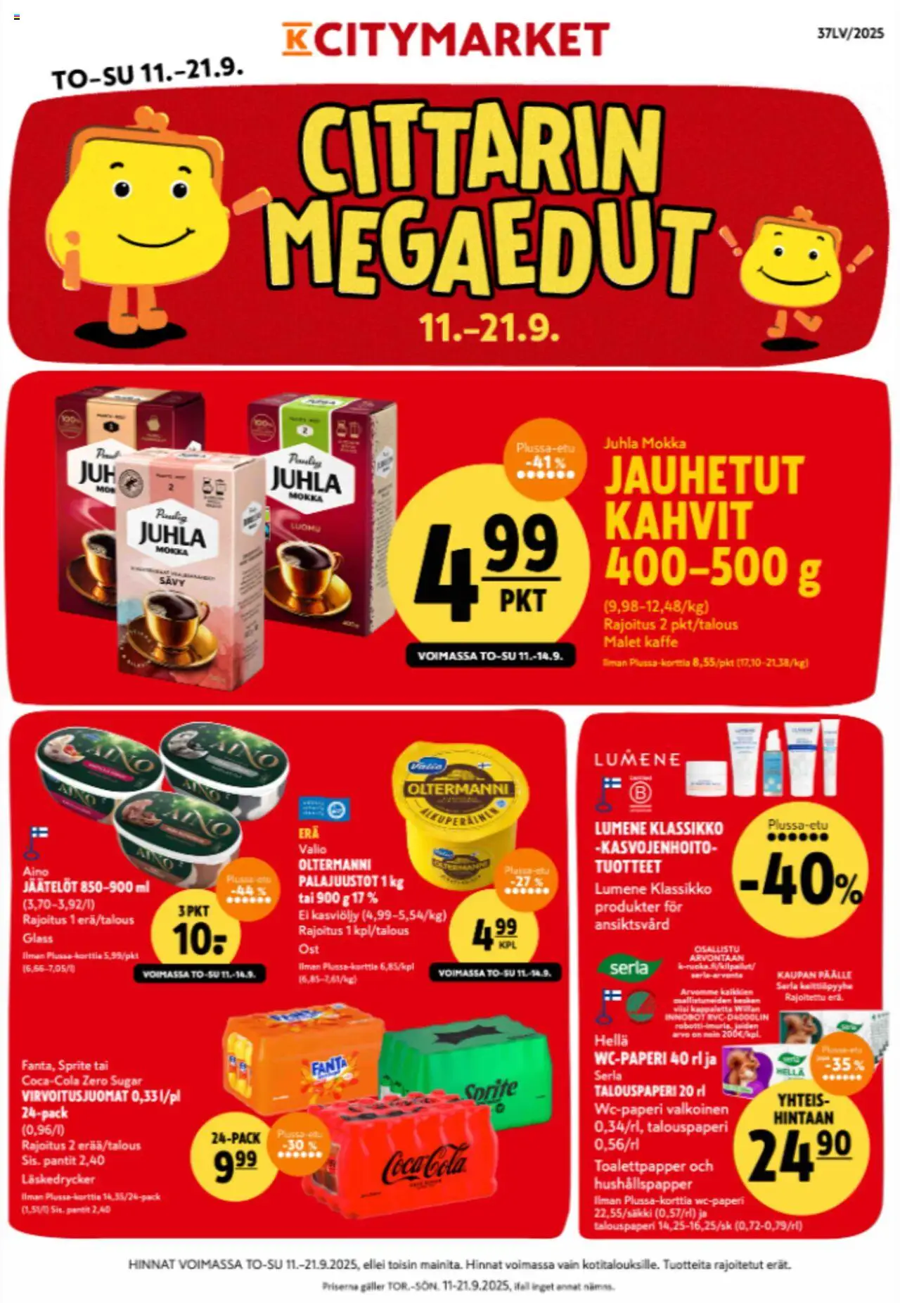 K-Citymarket tarjoukset - sivu 1- voimassa alkaen 11/09/2025