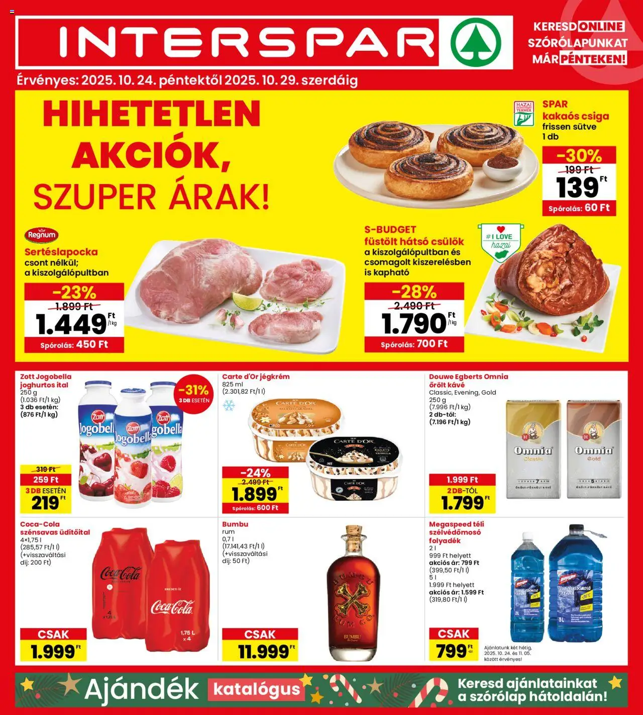 Interspar Akciós újság - 1oldal - érvényes 2025.10.24.-tól