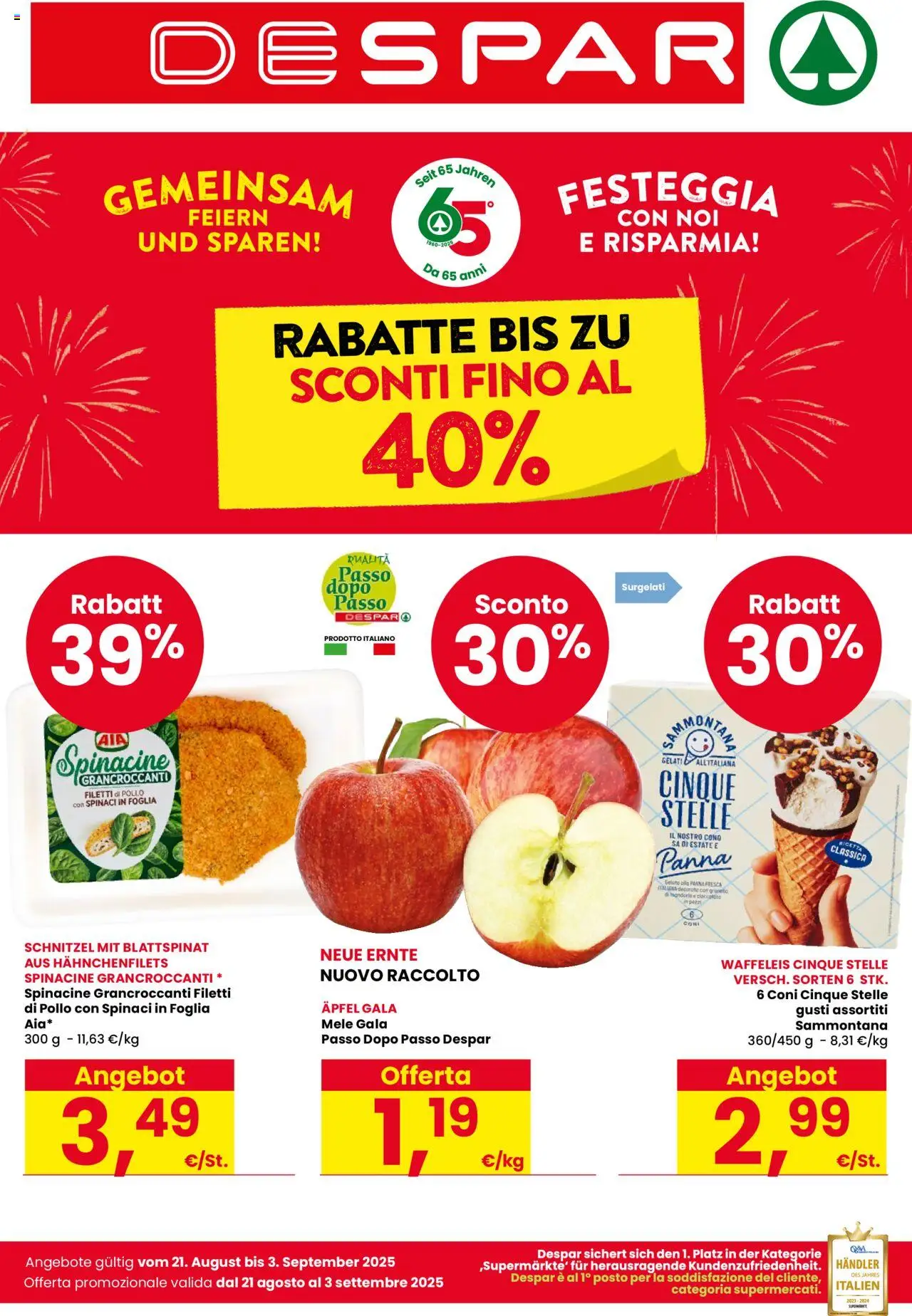 Despar Alto Adige catalogo - pagina 1 - valido dal 21/08/2025