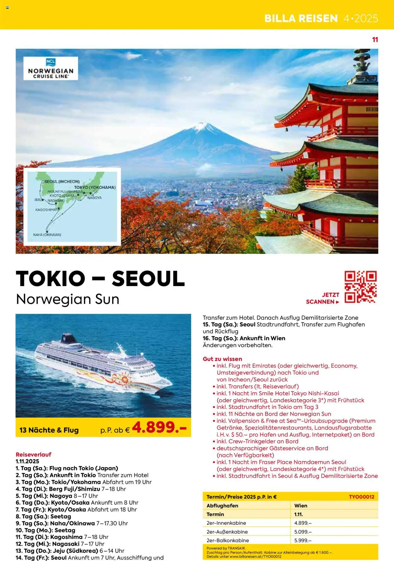 Billa Kreuzfahrt Highlights 2025 - page 11- valid from 03.06.2025