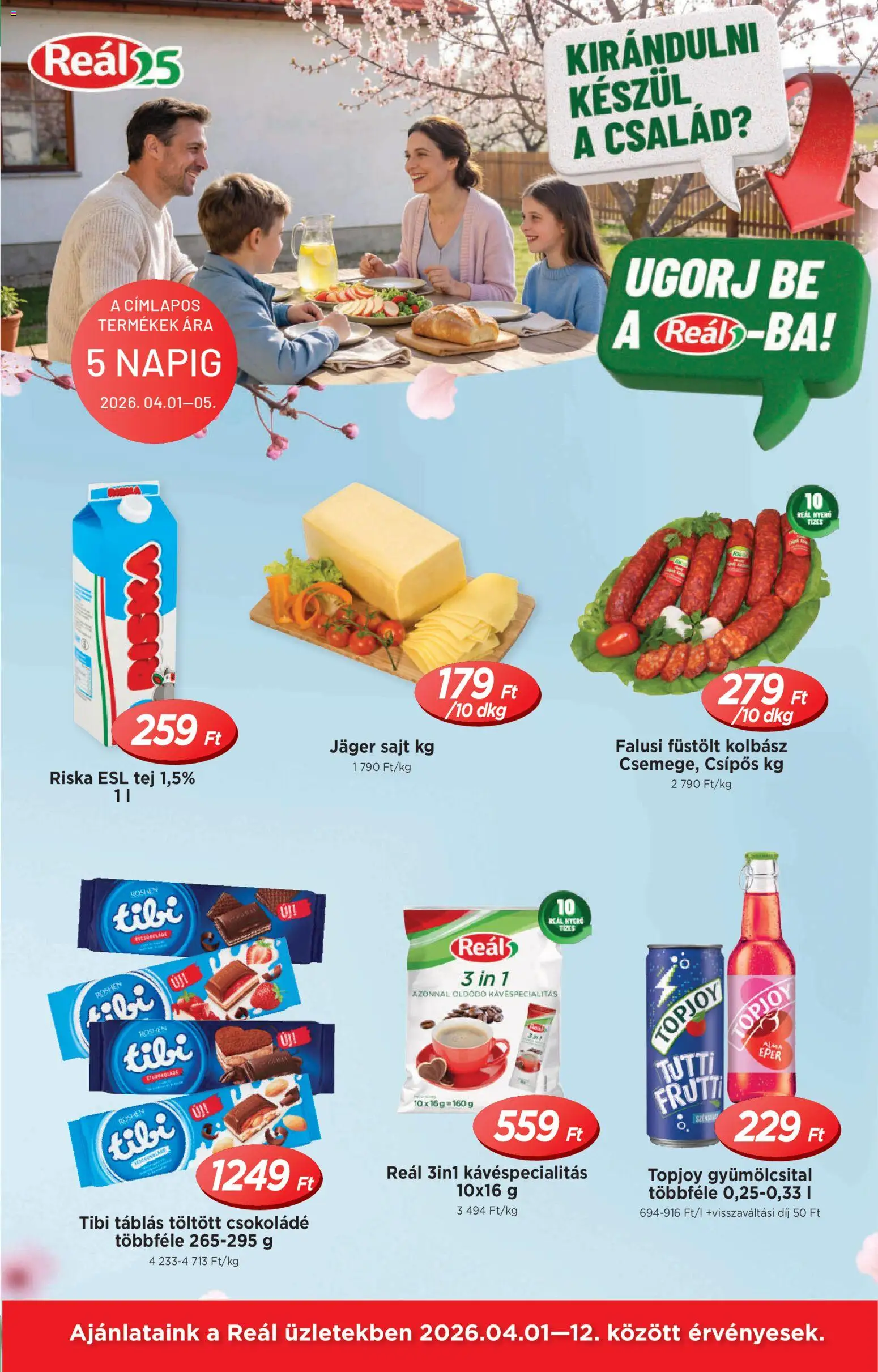 Reál akciós újság - 1oldal - érvényes 2026.04.01.-tól