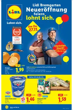 Vorschau Lidl Aktionen Neueröffnung Bremgarten gültig ab 27.11.2025