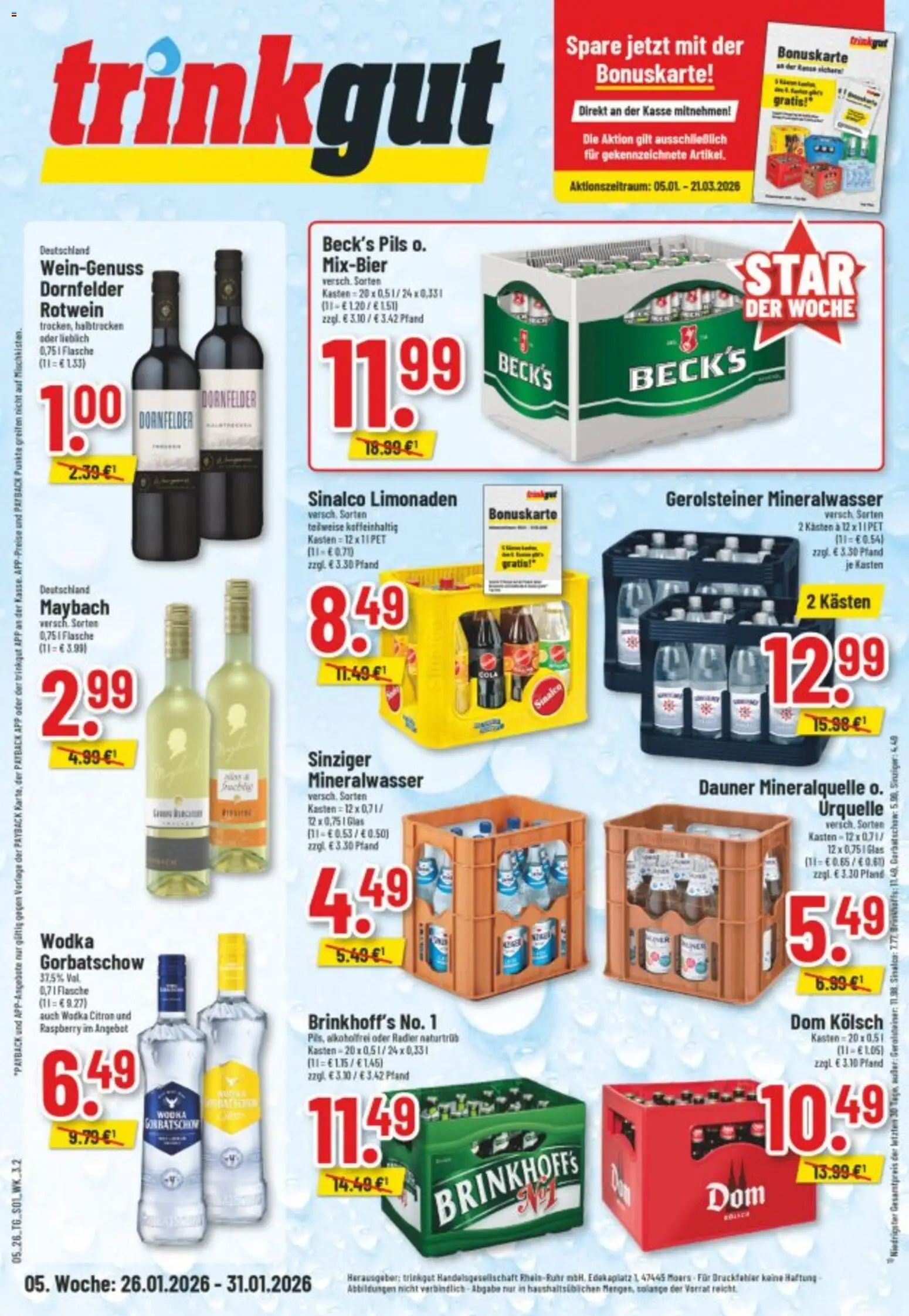Trinkgut Prospekt 	 - Seite 1 - gültig ab 26.01.2026