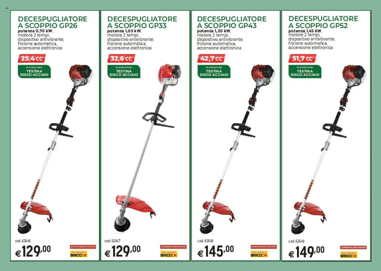 Catalogo Macchine da giardino Brico OK	 - pagina 4 - valido dal 03/03/2025