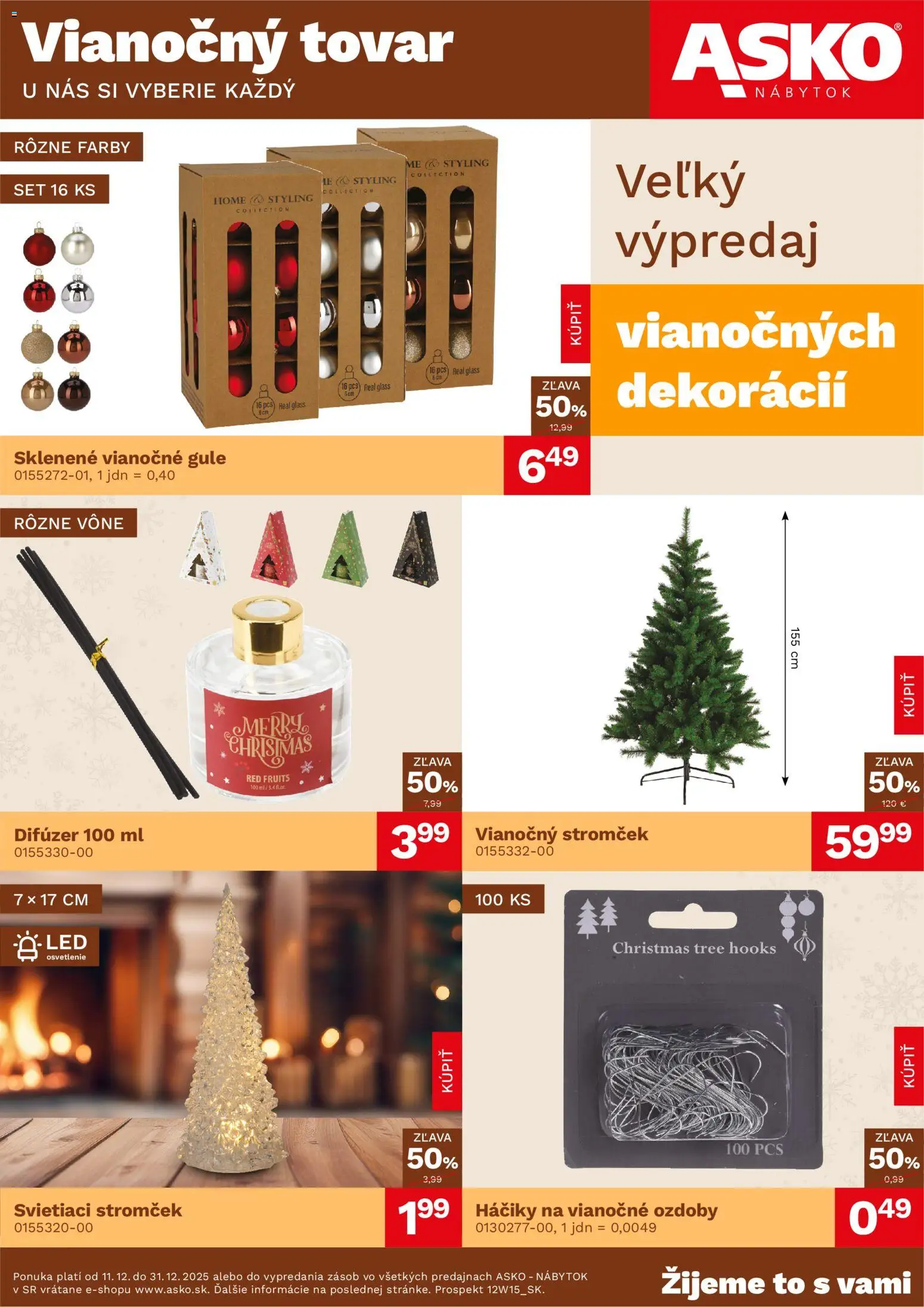 ASKO nábytok vianočný leták - strana 1- platný od 11.12.2025