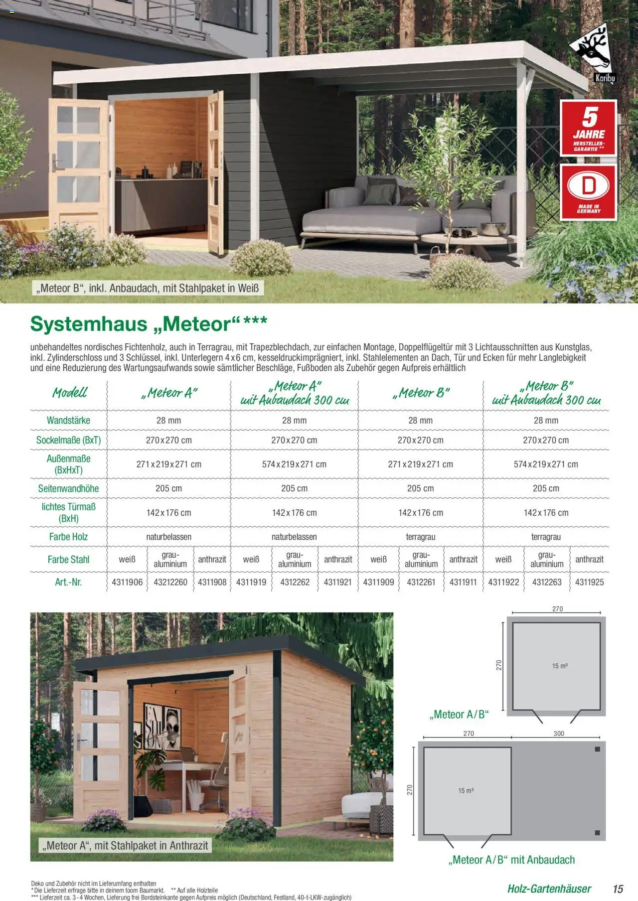 Toom Baumarkt Gartenhäuser & Carports  - Seite 15 - gültig ab 01.01.2025