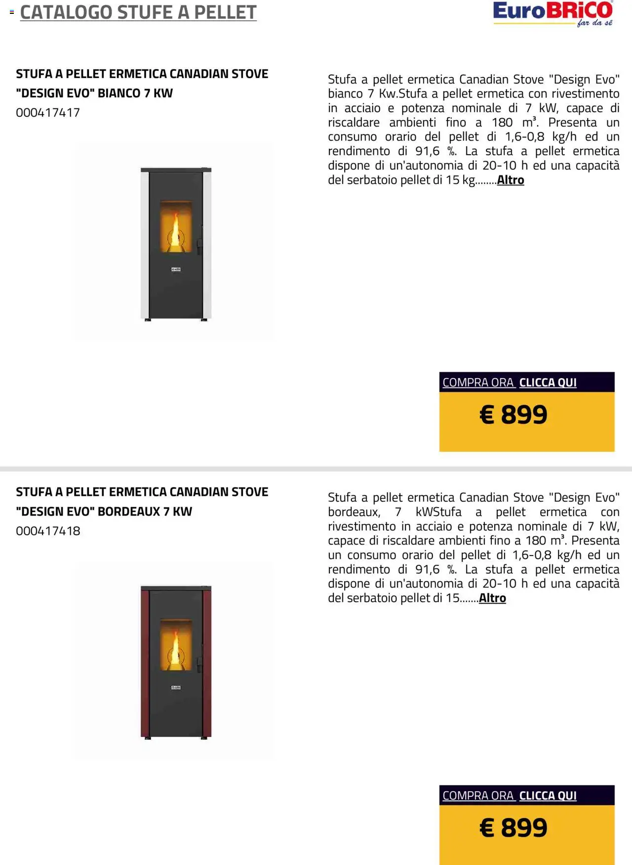 Eurobrico Stufe a Pellet catalogo - pagina 38 - valido dal 23/07/2025
