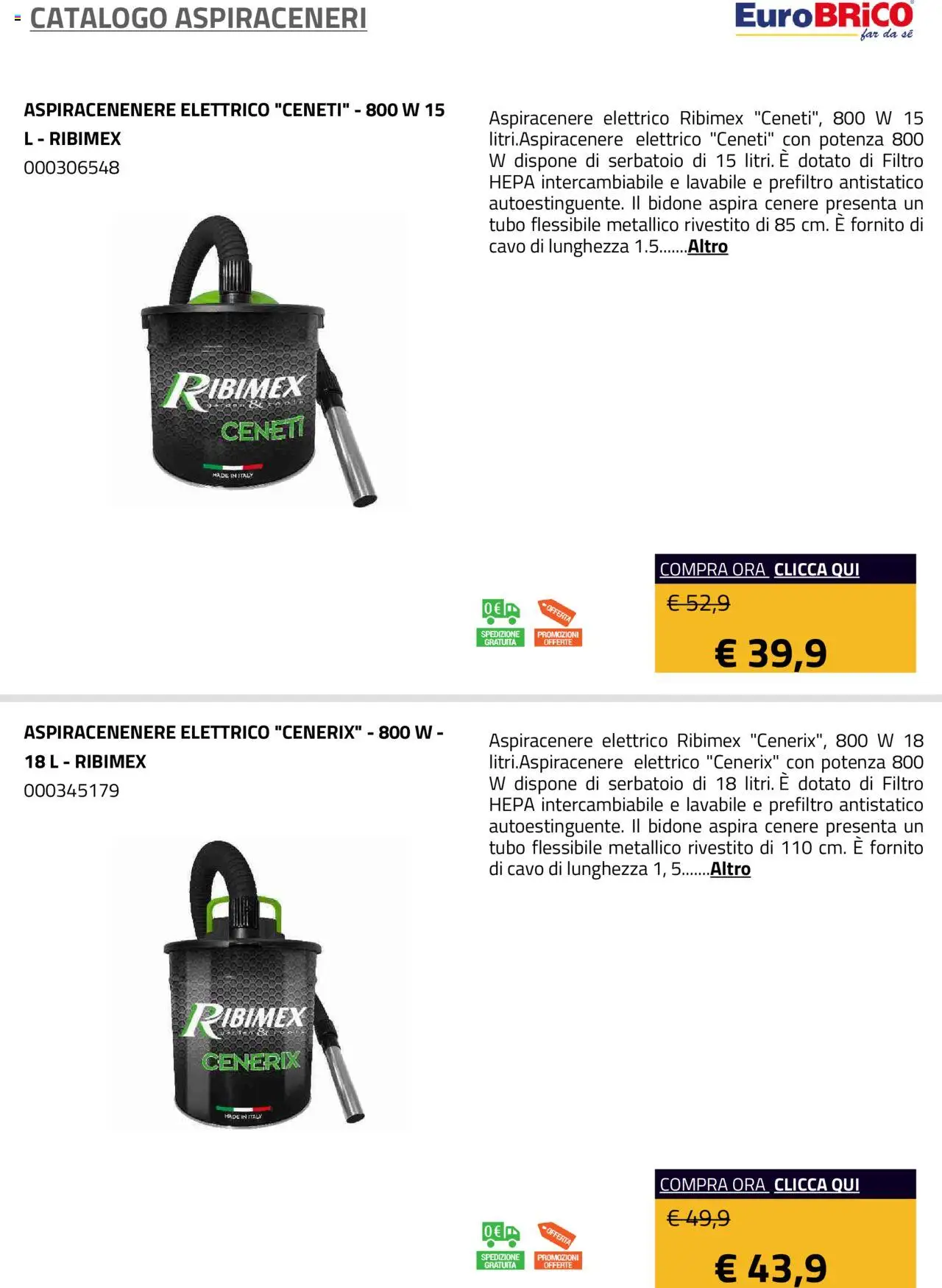 Eurobrico Aspiraceneri catalogo - pagina 13 - valido dal 23/07/2025