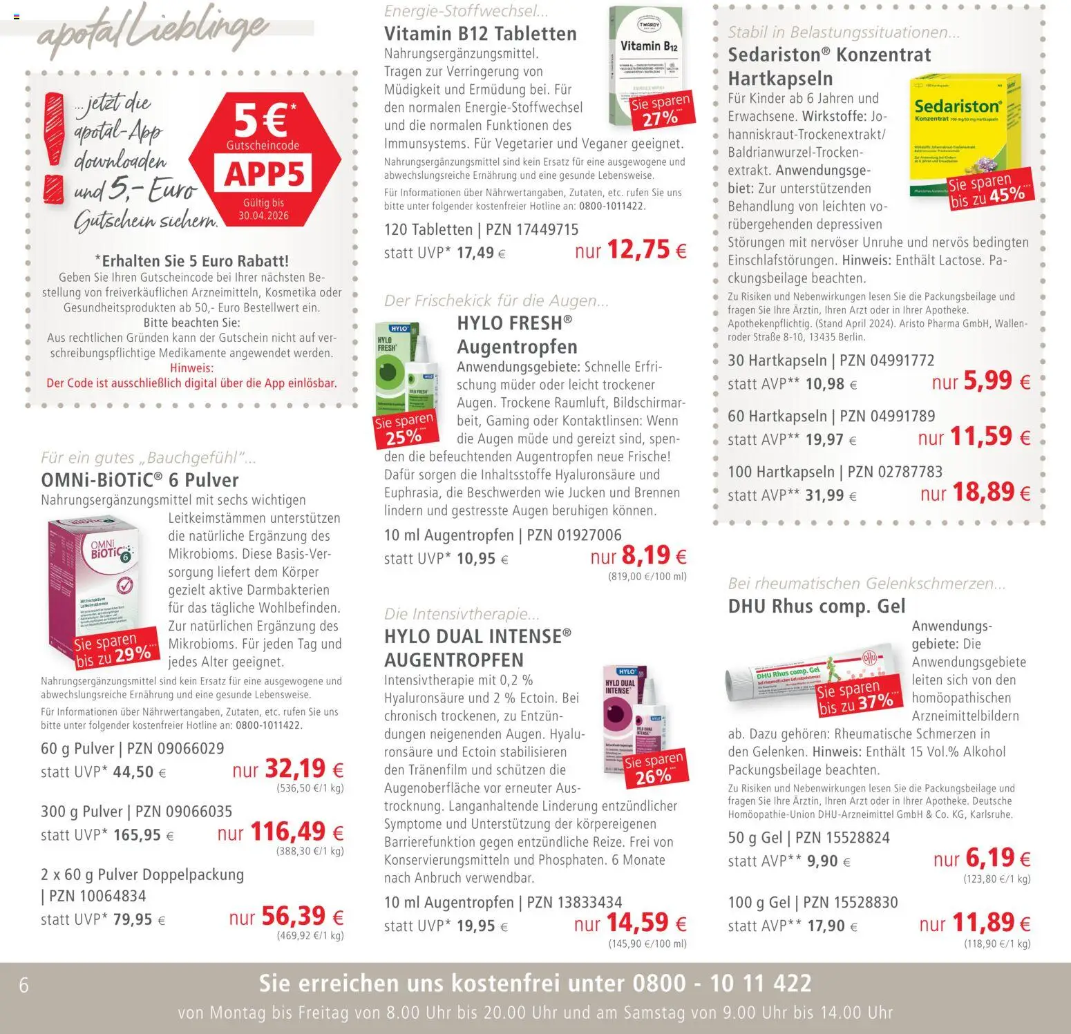 Apotal Prospekt 	 - Seite 6 - gültig ab 13.03.2026