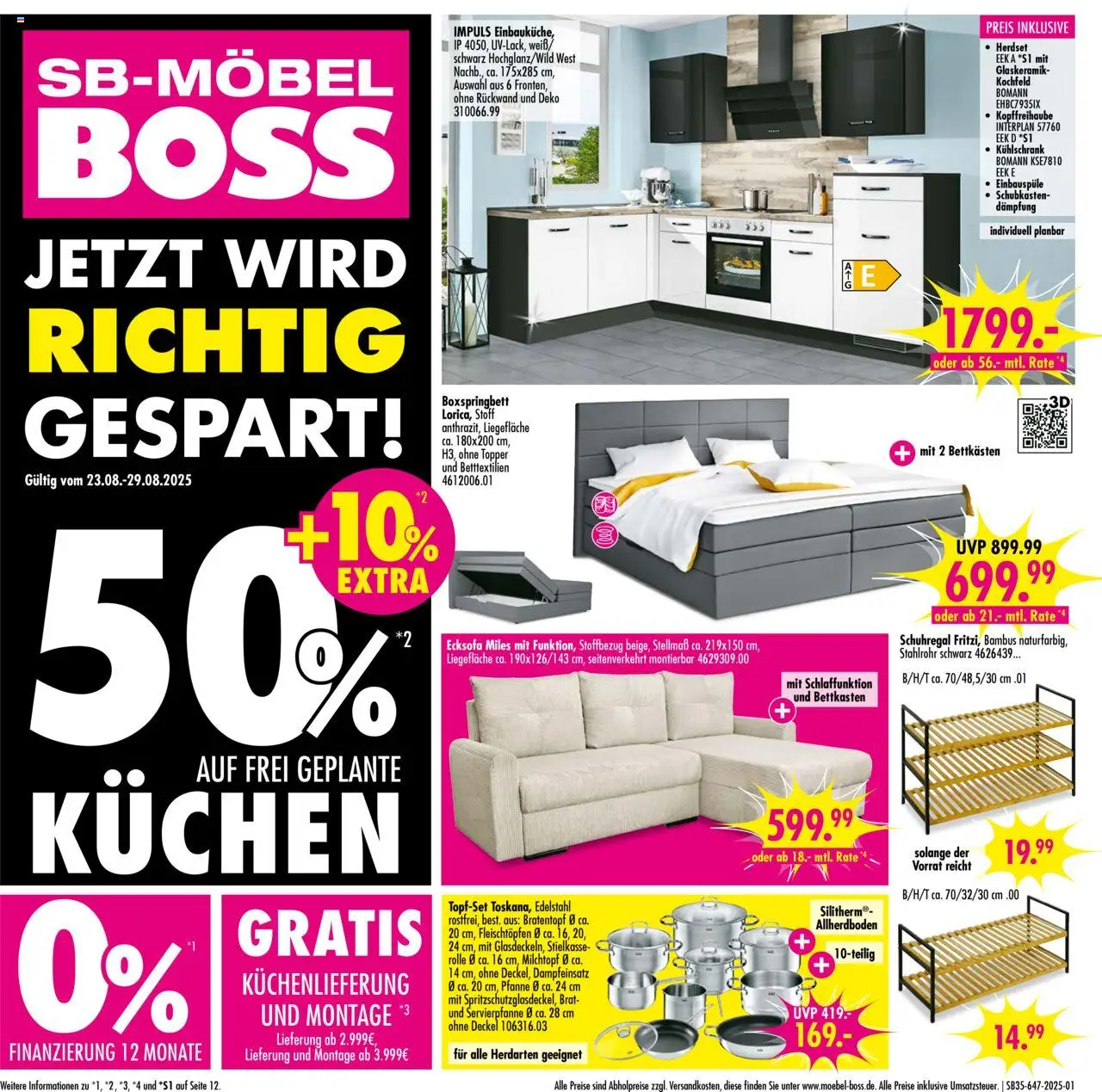 SB Möbel Boss Prospekt Neubrandenburg - Seite 1 - gültig ab 23.08.2025