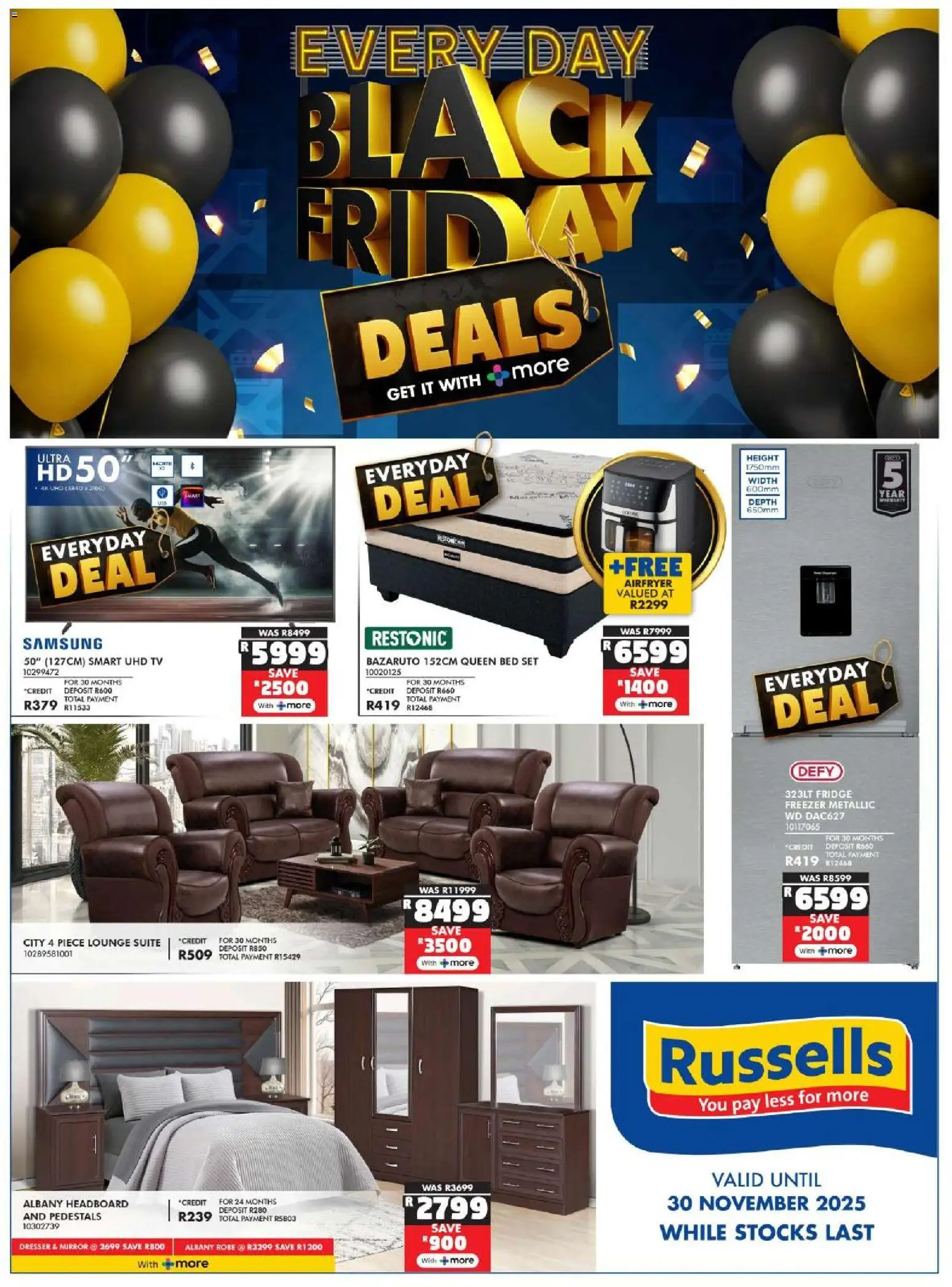 Russells Black Friday - page 1- valid from 10/11/2025