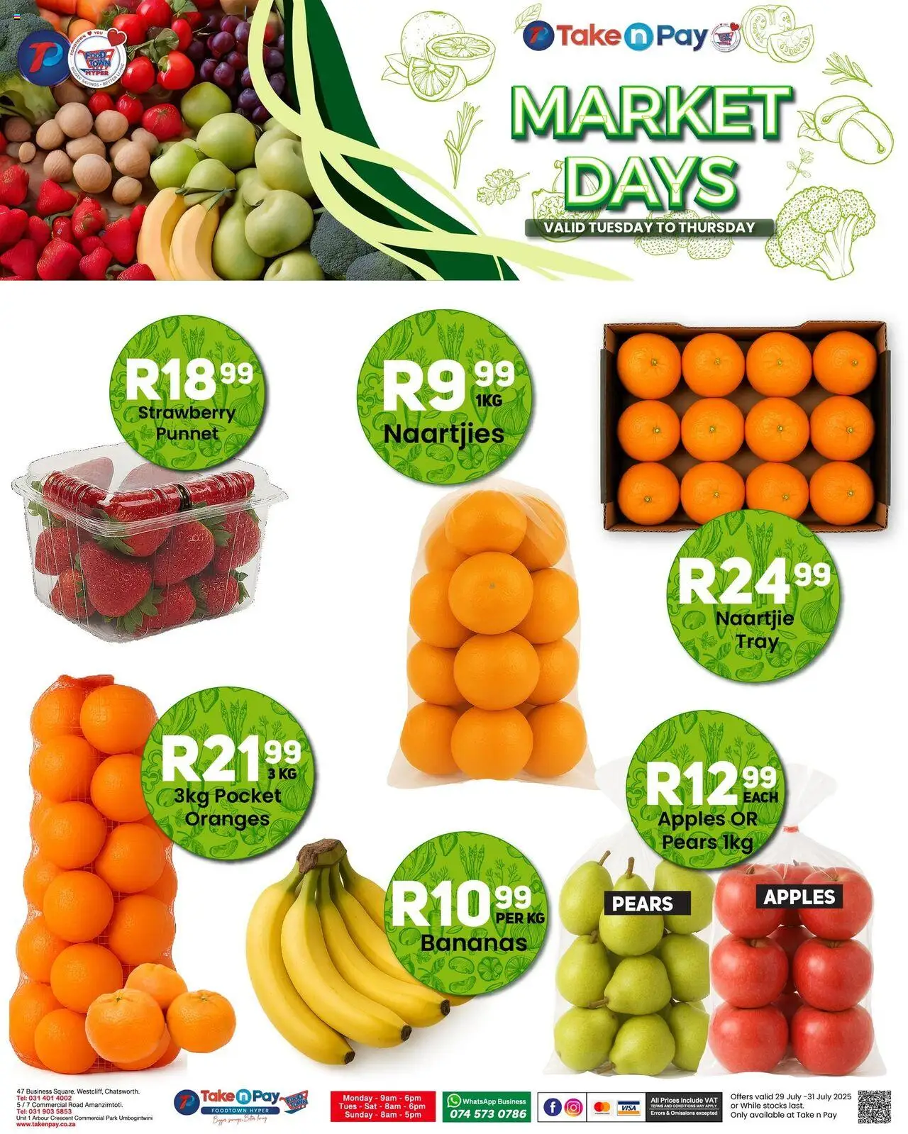 Take n Pay Market Day - page 1- valid from 29/07/2025