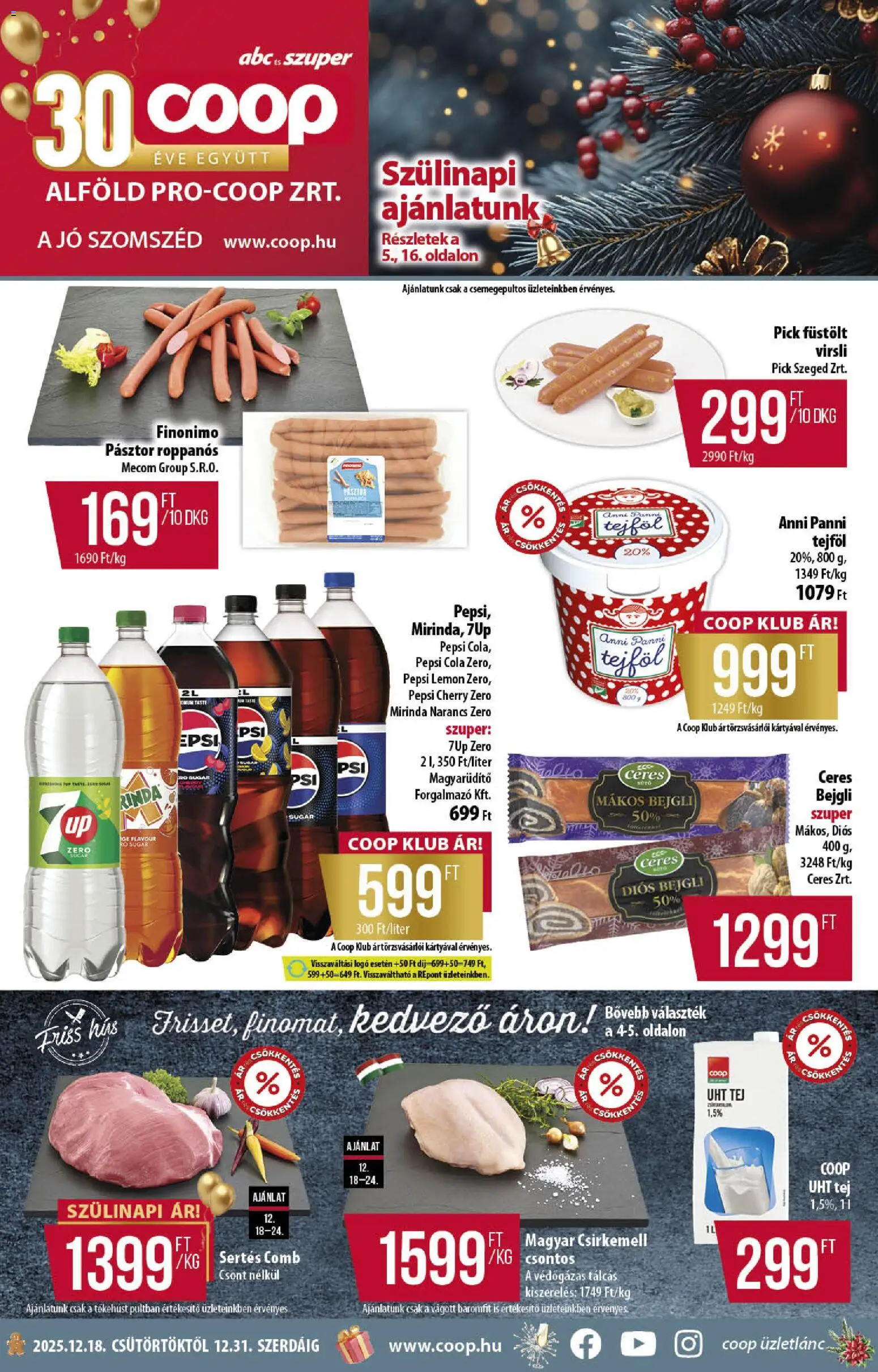 COOP - Abc & szuper / Alföld Pro-Coop Zrt. - 1oldal - érvényes 2025.12.18.-tól