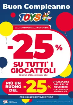 Anteprima Toys Center Compleanno catalogo valida dal 24/10/2025