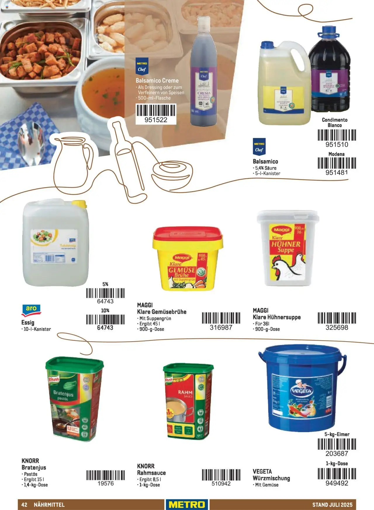 Metro - Sortimentskatalog Lieferservice - Seite 42 - gültig ab 31.07.2025