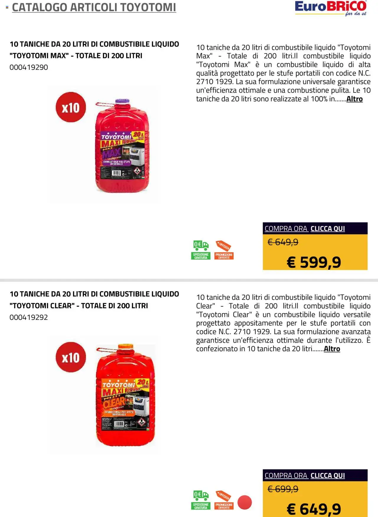 Eurobrico Articoli Toyotomi catalogo - pagina 19 - valido dal 23/07/2025