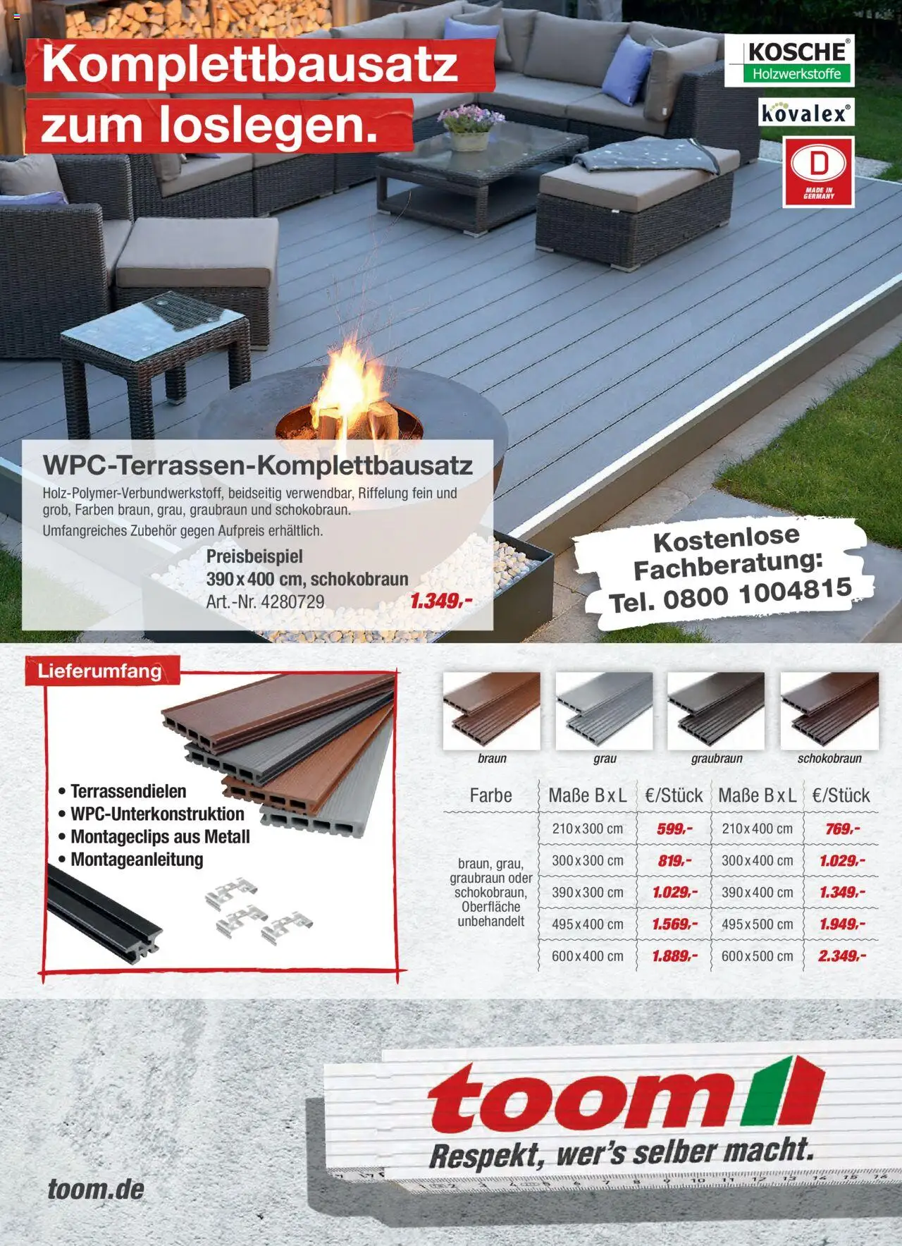 Toom Baumarkt Anleitung Terrasse bauen - Seite 28 - gültig ab 01.01.2024