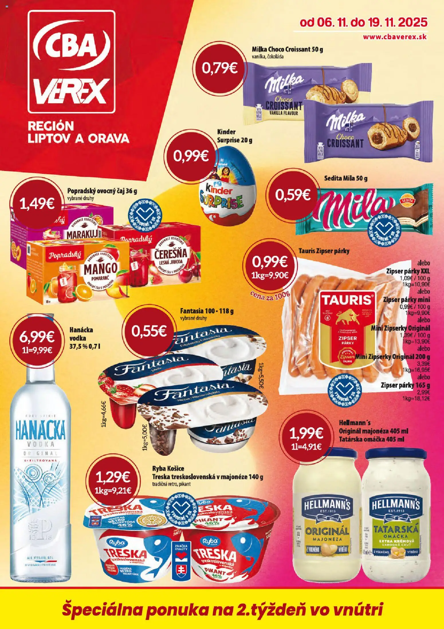 CBA Verex leták - strana 1- platný od 06.11.2025
