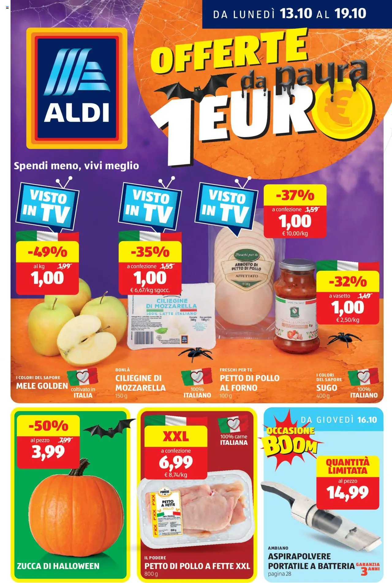 Volantino Aldi	 - pagina 1 - valido dal 13/10/2025