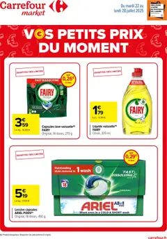 Aperçu Carrefour Market les petits prix du moment  valable à partir du 22/07/2025