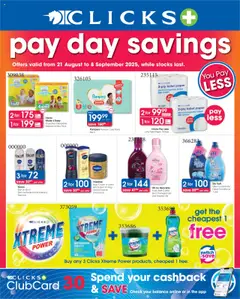 Preview Clicks - Pay Day Savings valid from 21/08/2025