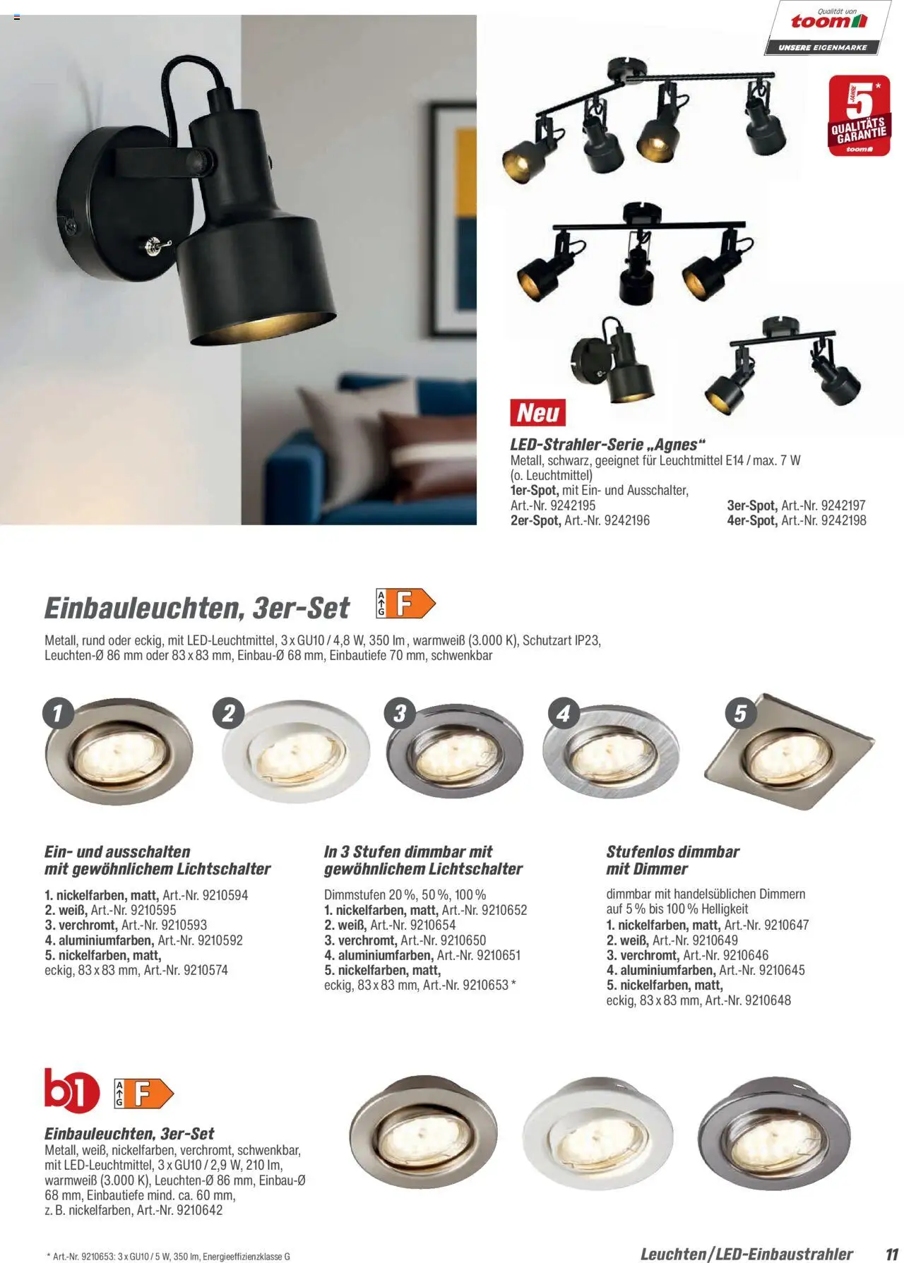 Toom Baumarkt Leuchten & Tapeten  - Seite 11 - gültig ab 01.09.2025