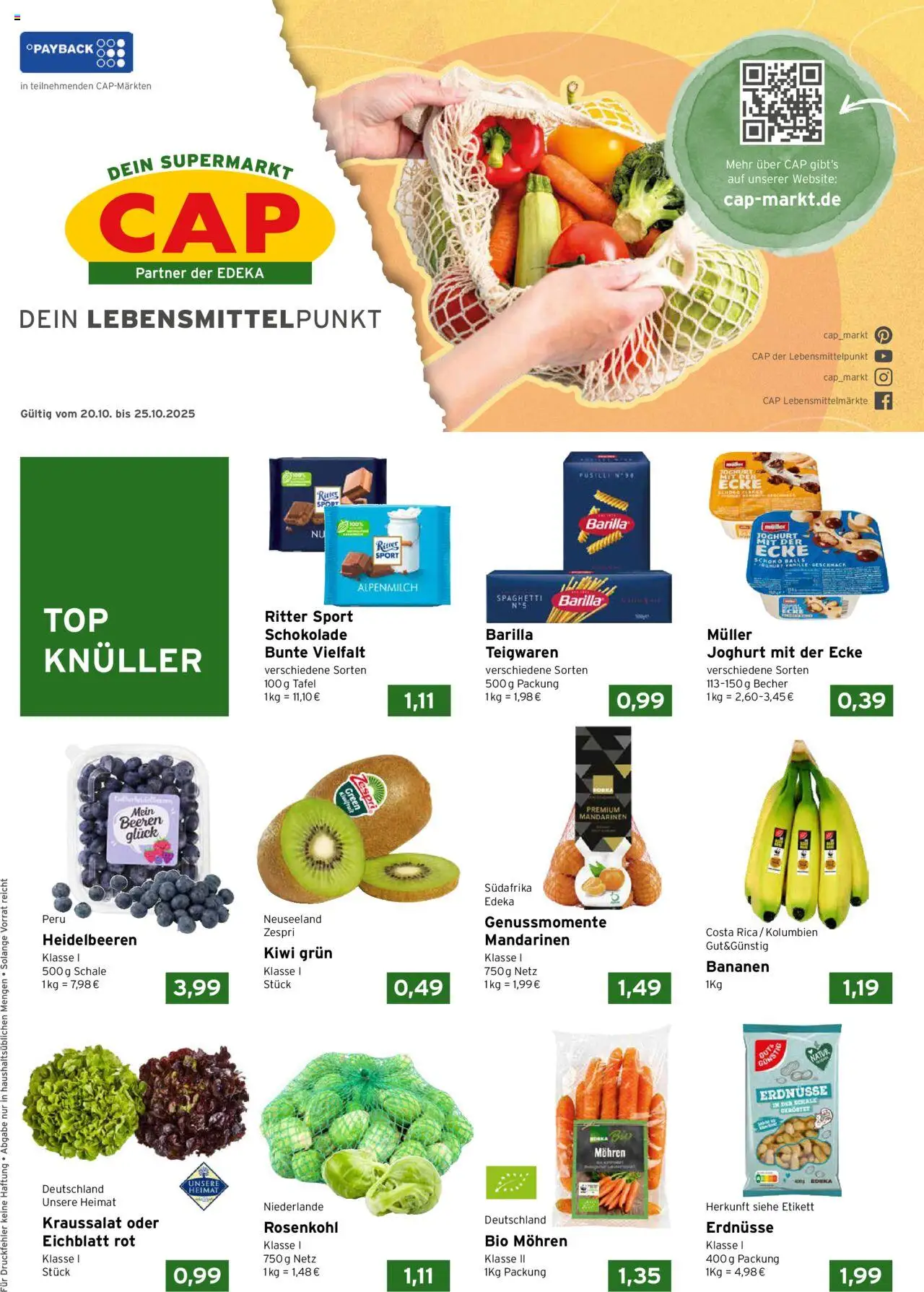 CAP Markt Prospekt - Seite 1 - gültig ab 20.10.2025