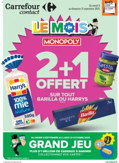 Aperçu Carrefour contact catalogue Le mois monopoly valable à partir du 09/09/2025