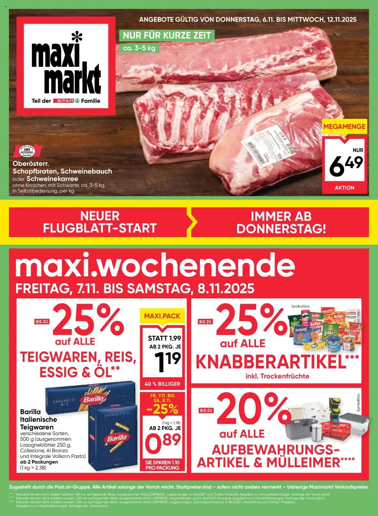 Maximarkt Flugblatt - Seite 1- gültig ab 06.11.2025