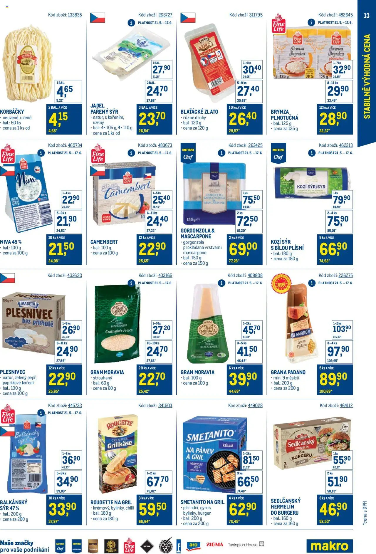 Makro leták - Stabilně výhodná cena - maloobchod - strana 13- platný od 21.05.2025