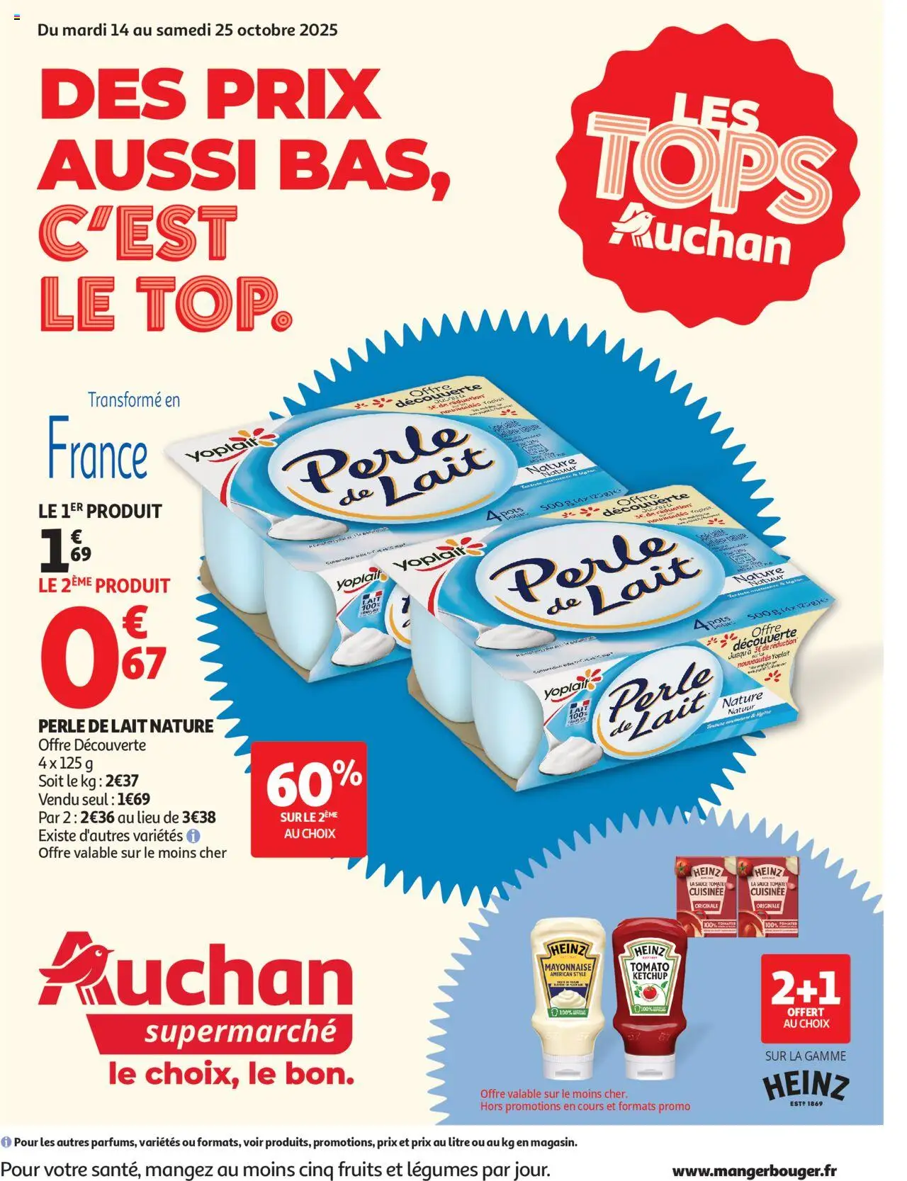 Auchan - Des prix aussi bas, c'est le top dans votre super - pagina 1- geldig vanaf 14/10/2025