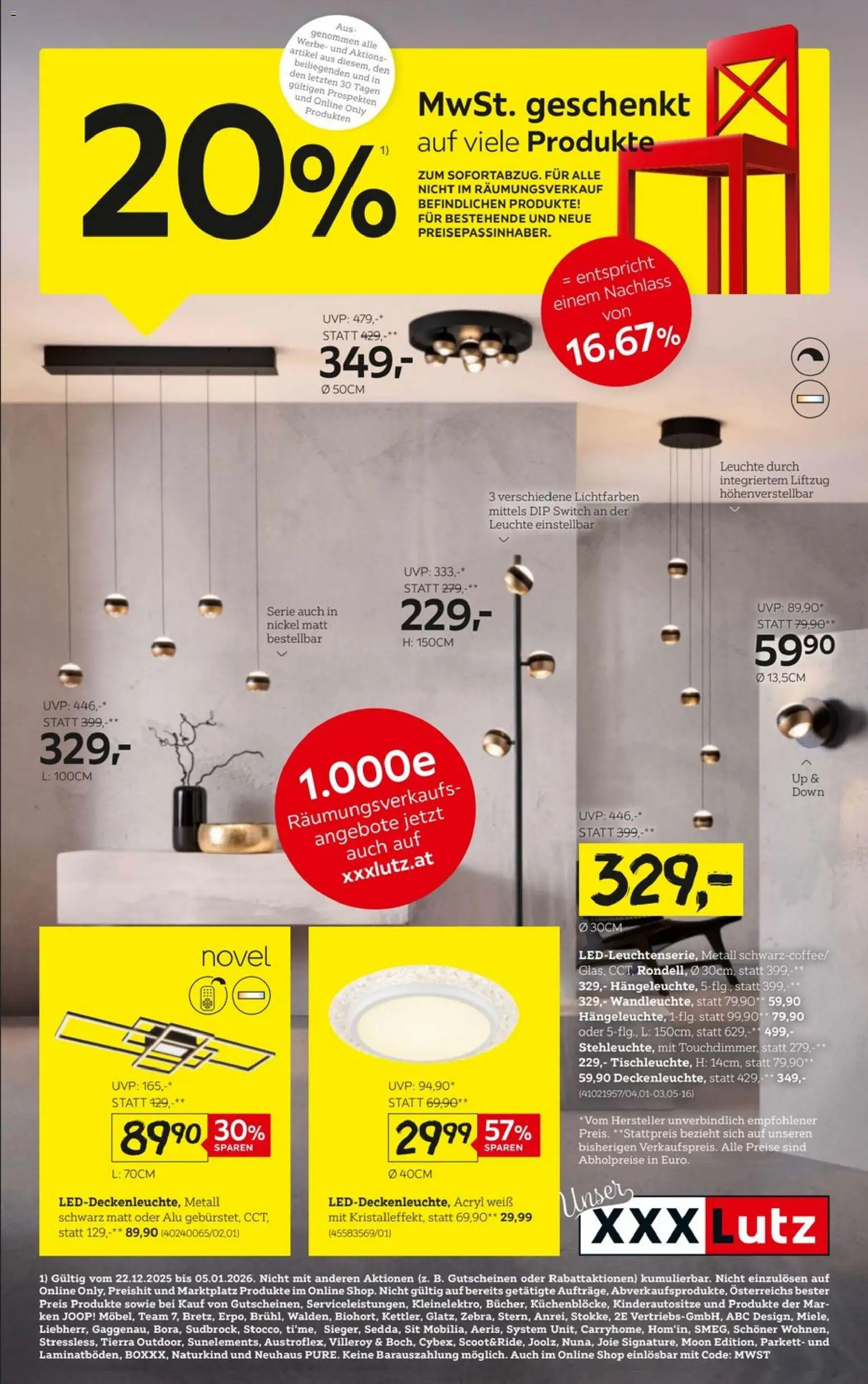 XXXLutz Leuchten - Seite 1- gültig ab 22.12.2025