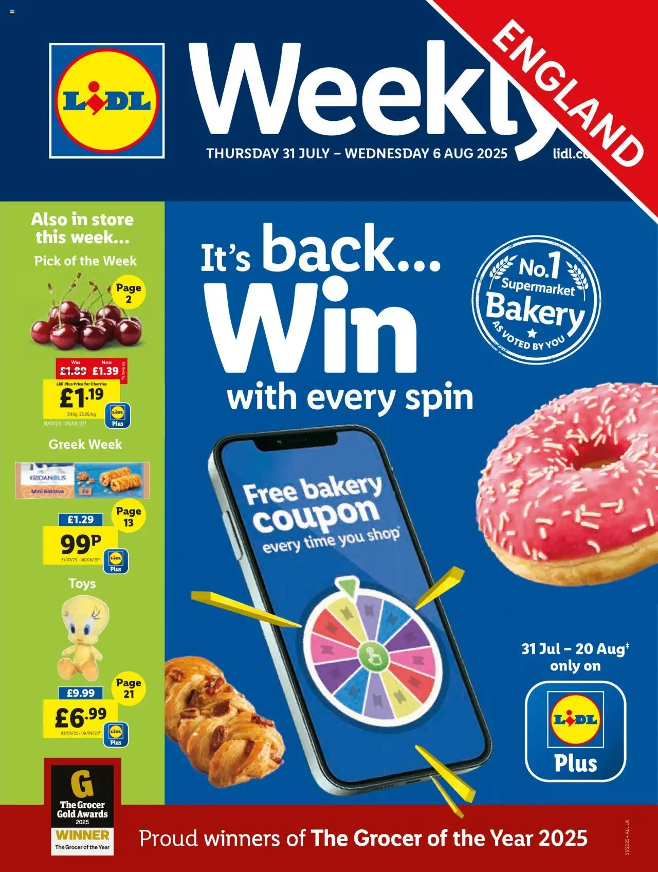 Lidl - Lidl Weekly - page 1- valid from 31/07/2025