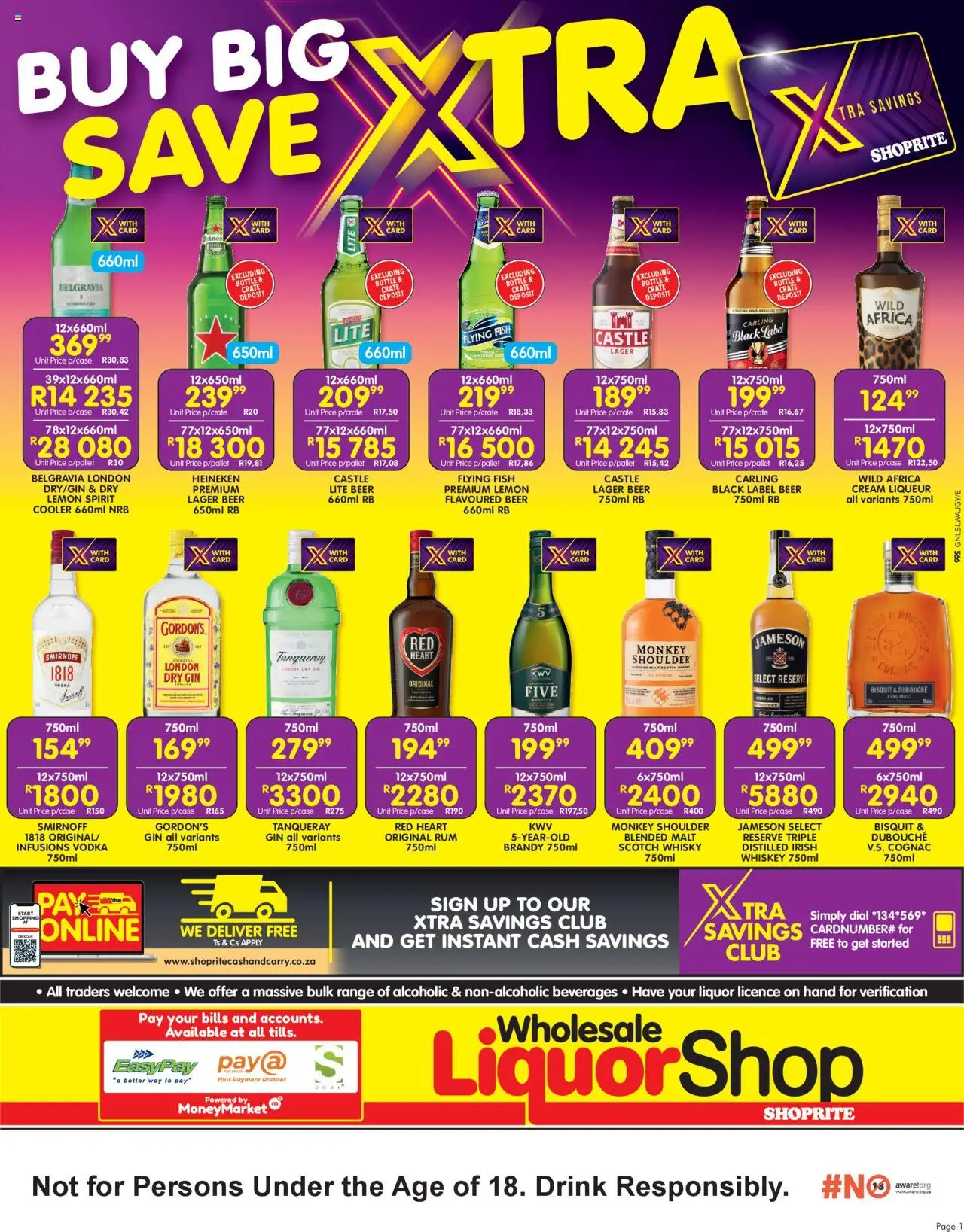Shoprite - Wholesale LiquorShop Deals - page 1- valid from 18/08/2025