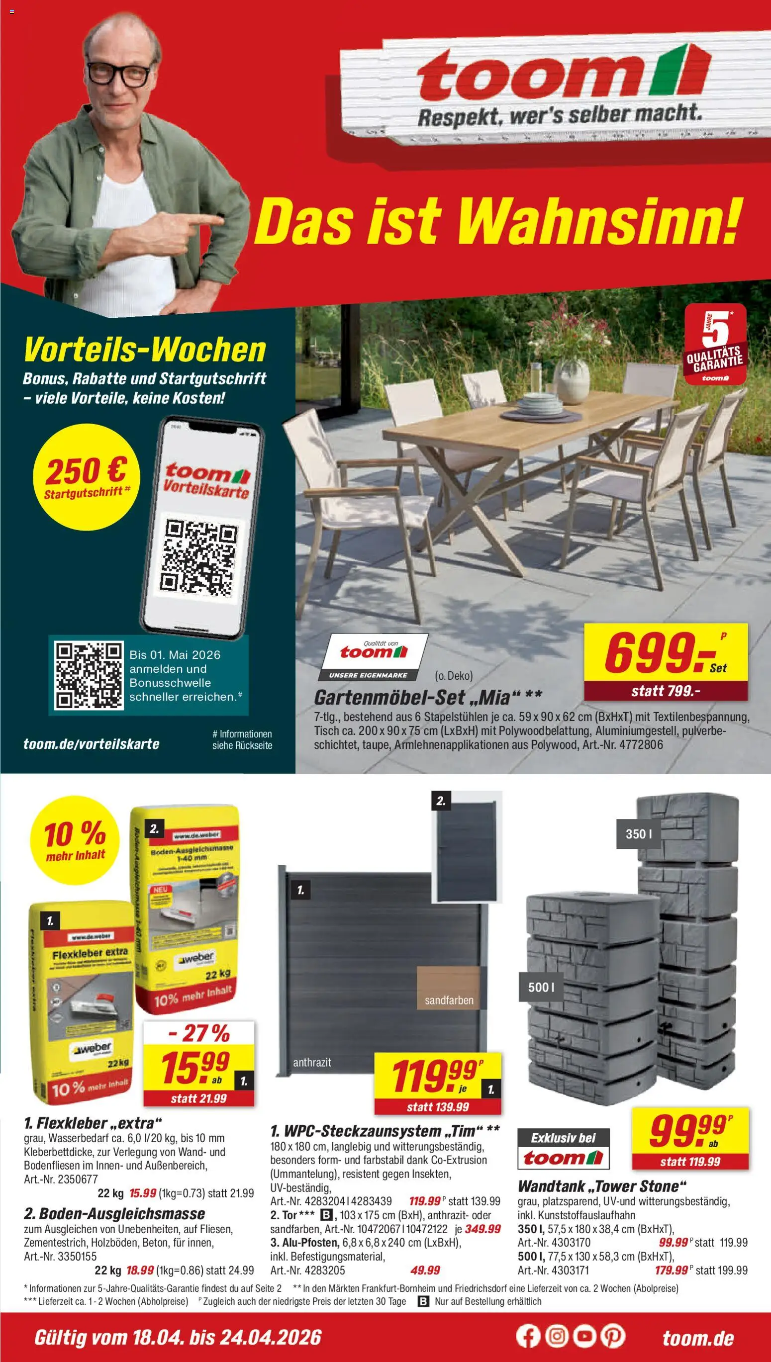 Toom Baumarkt Prospekt 	 - Seite 1 - gültig ab 18.04.2026